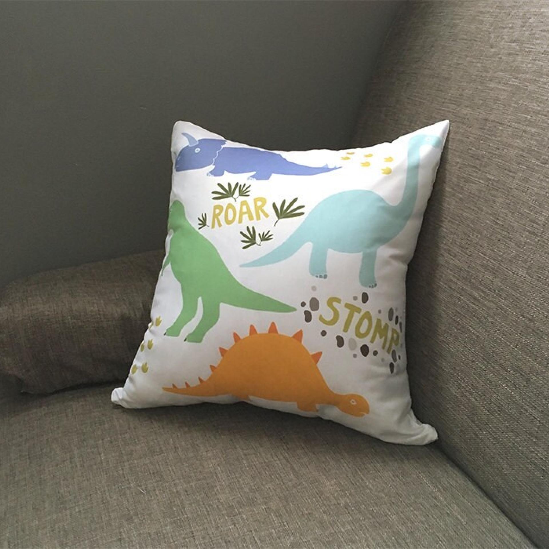 Dinosaur Cushion Cover, Dinosaur Pillow, Kids Cushions, Dinosaur Gift, Animal Cushion, Dinosaur Decor, Pillow Cover, Playroom Cushion, T Rex