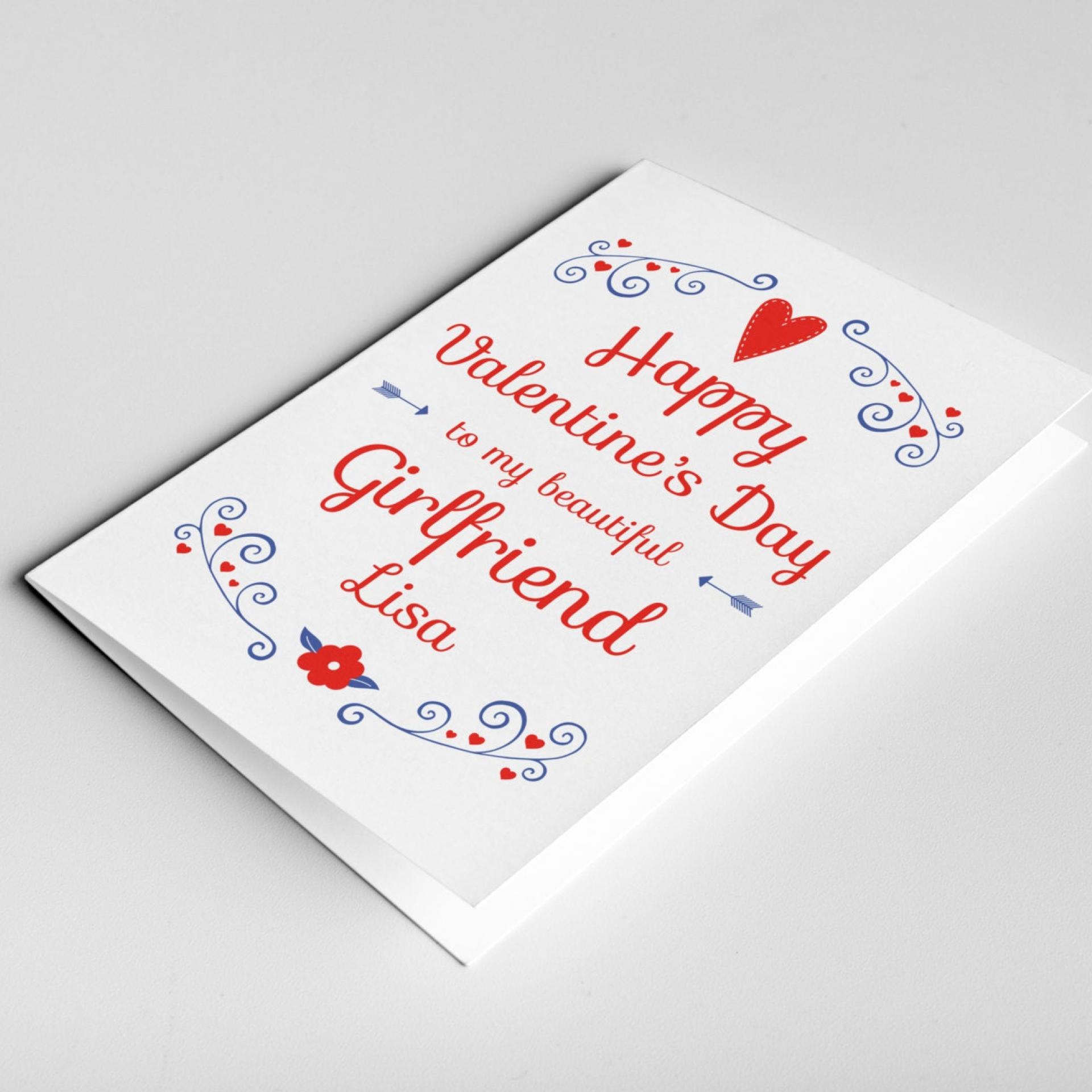 Girlfriend Valentine&#39;s card, card for girlfriend, girlfriend Valentine, card for her, valentine card her, Valentines day card, love card