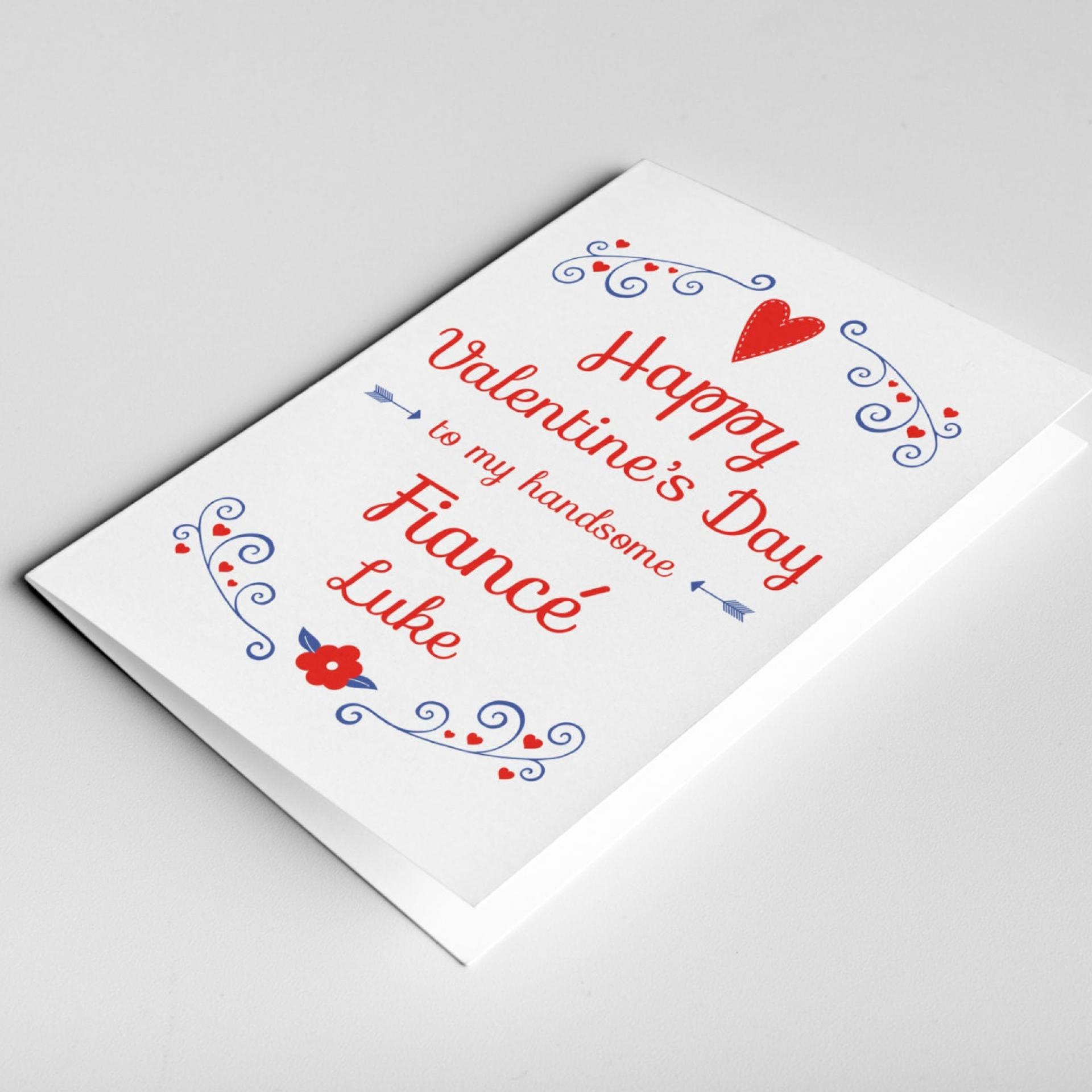 Fiance Valentine&#39;s card, card for fiance, finance valentine, happy Valentines day card, fiance gift, card for him, fiance Valentine&#39;s day