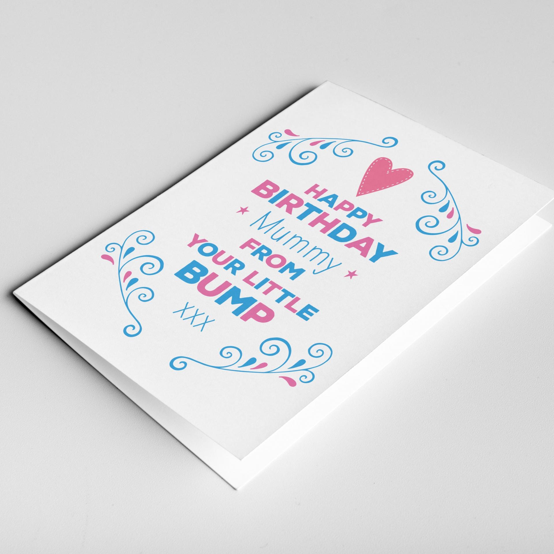 Happy Birthday Mummy From The Bump Card, Birthday Card from baby, Pregnant Birthday Card, Card for wife, Mom From The Bump, Expectant Mum
