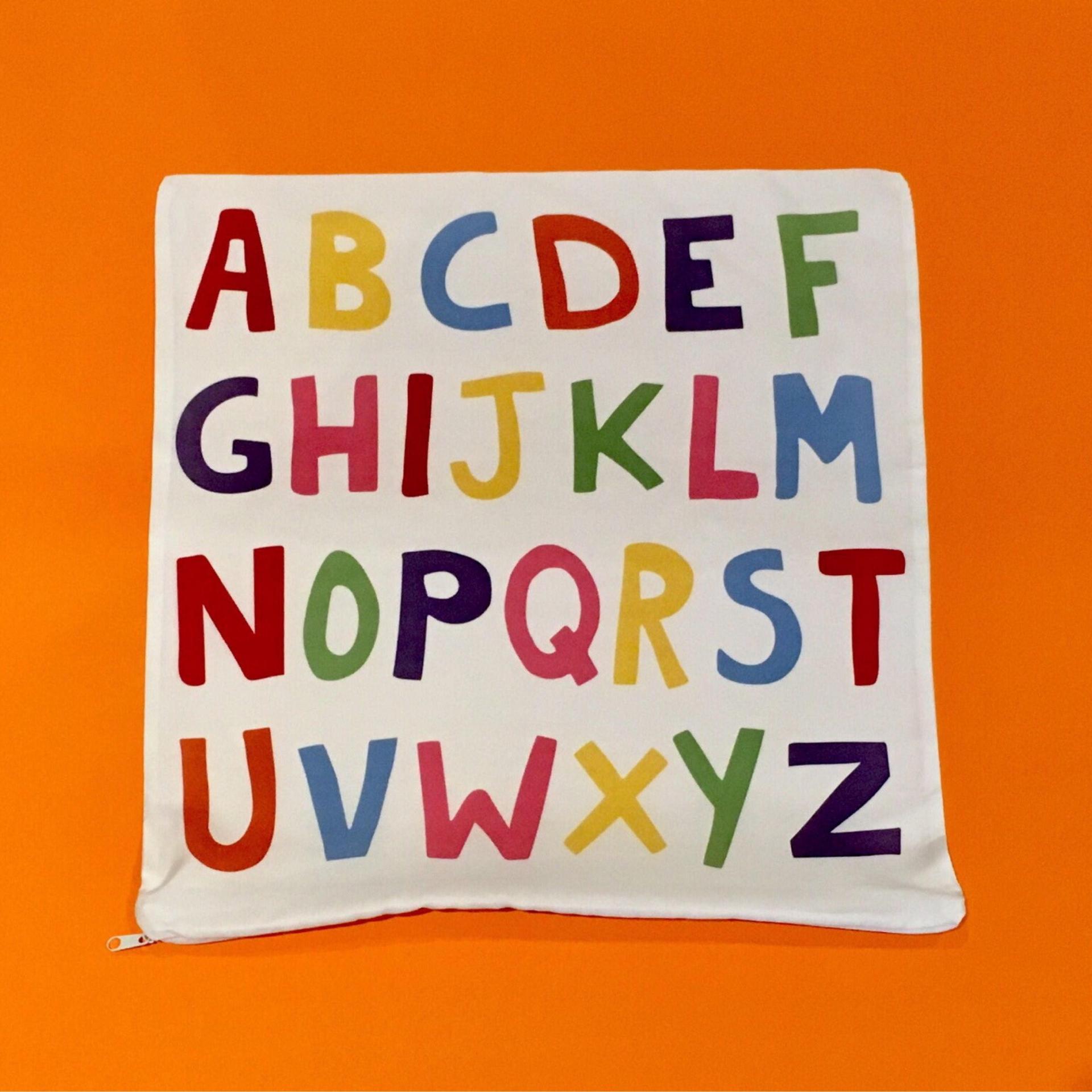 Alphabet Cushion Cover, Alphabet Pillow, Nursery Cushion, Alphabet Gift, Letter Cushion, Letter Cushion, Alphabet Nursery, Playroom Cushion