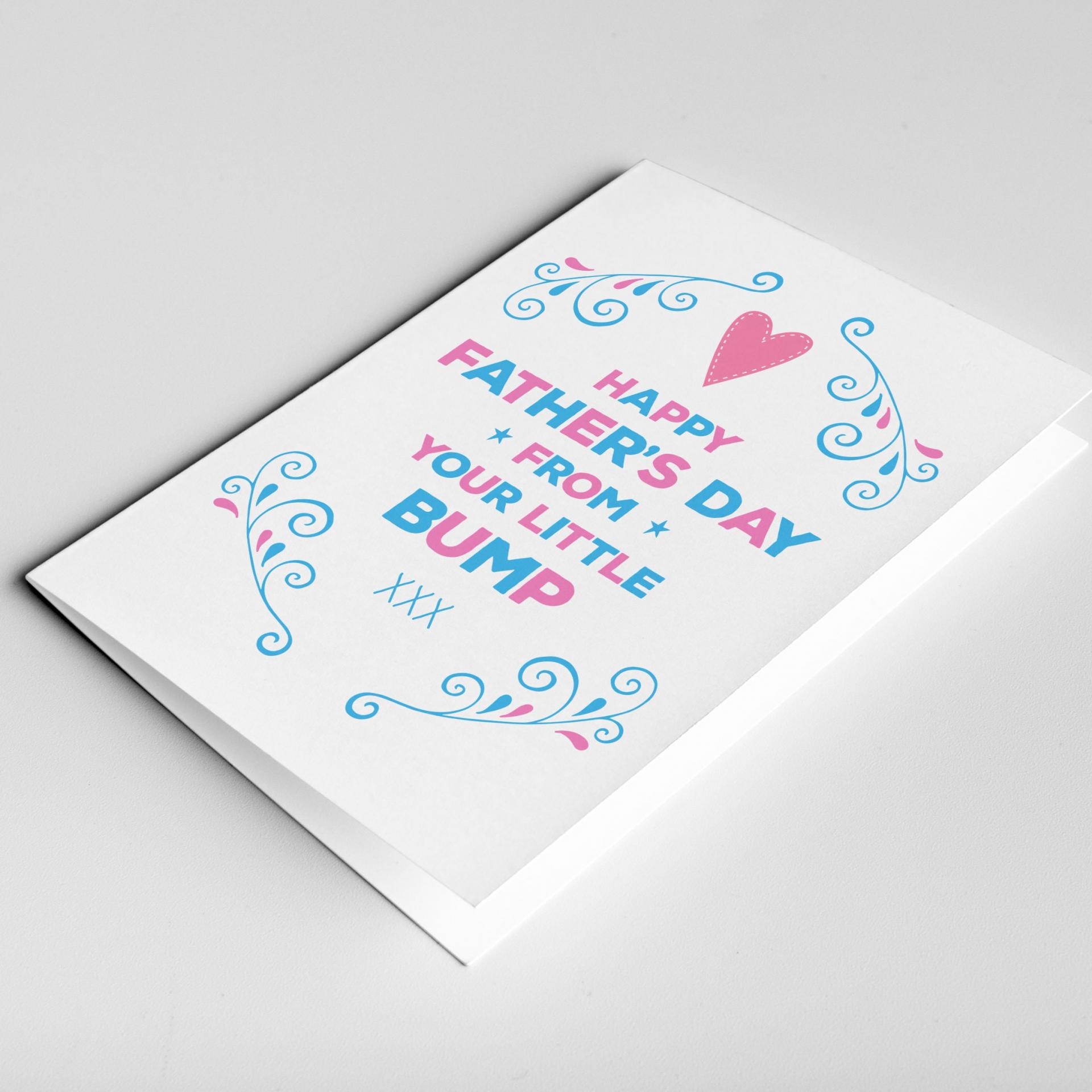 Printable Father's Day Card From The Bump, Father's Day Card Printable Download, Daddy To Be Card, Expectant Dad Printable, Card for Husband