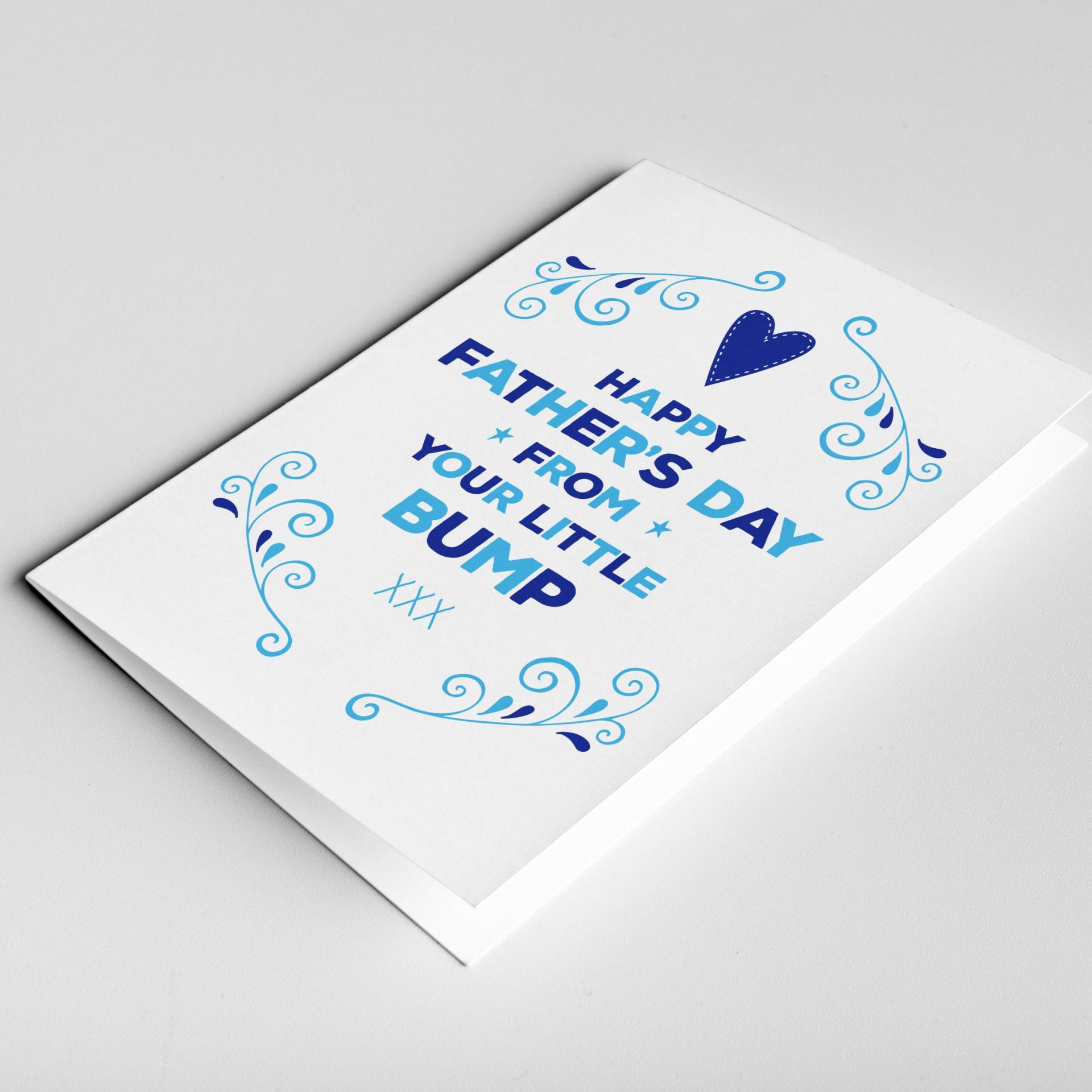 Printable Father's Day Card From The Bump, Father's Day Card Printable Download, Daddy To Be Card, Expectant Dad Printable, Card for Husband