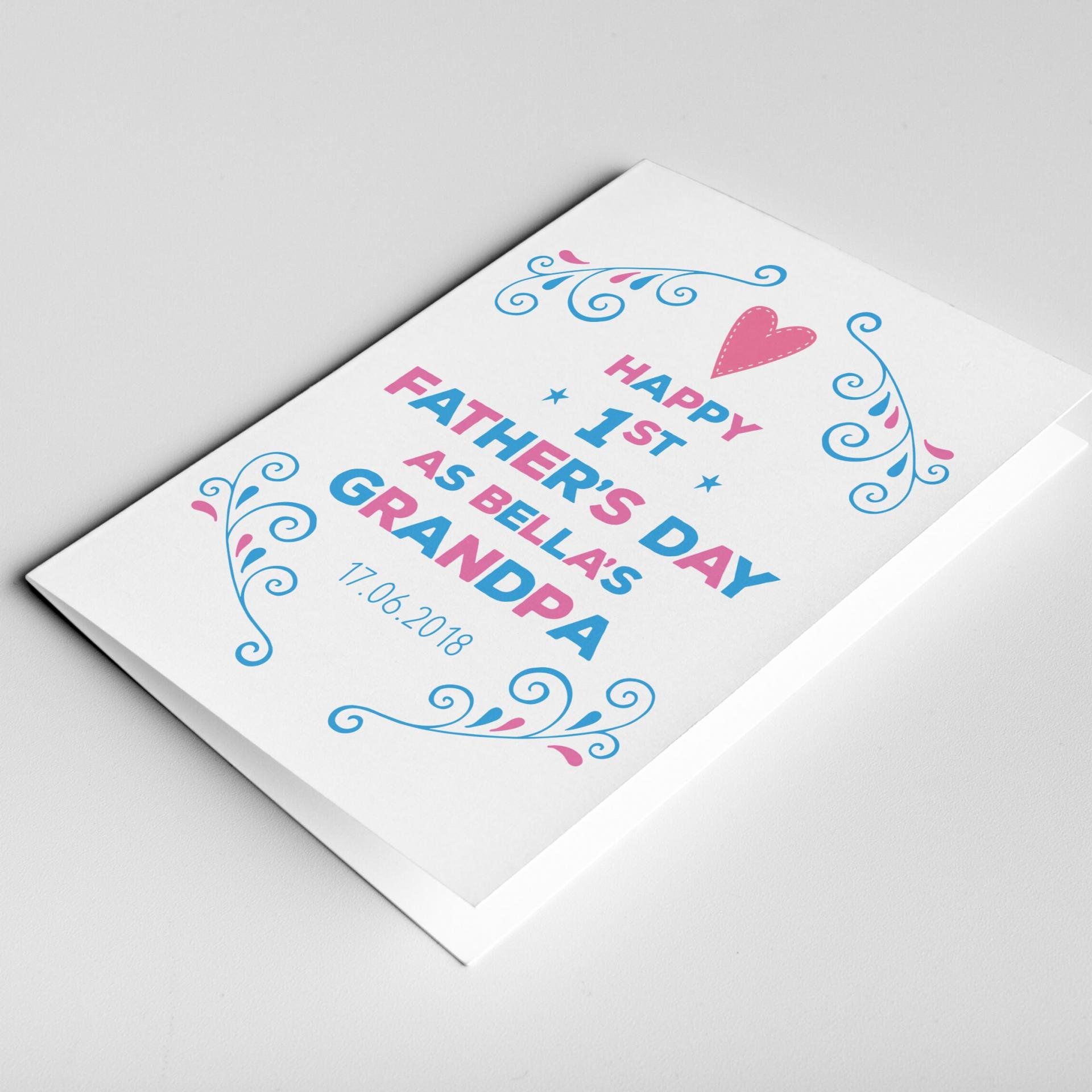 First Father's Day Grandad Card, Grandad Father's Day Card, Grandpa Father's Day, 1st Father's Day Grandad, Father's Day Gift for Grandpa
