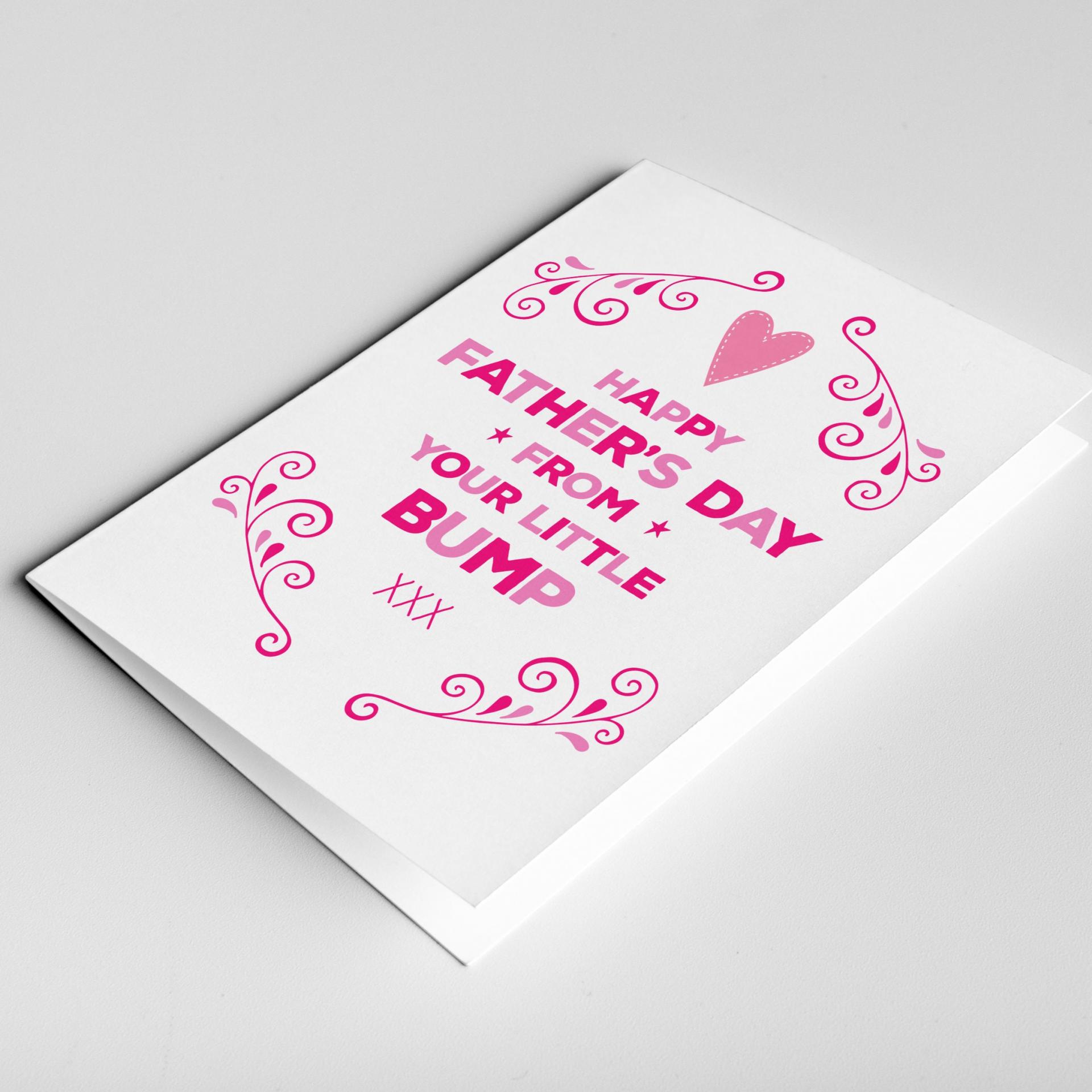 Printable Father's Day Card From The Bump, Father's Day Card Printable Download, Daddy To Be Card, Expectant Dad Printable, Card for Husband
