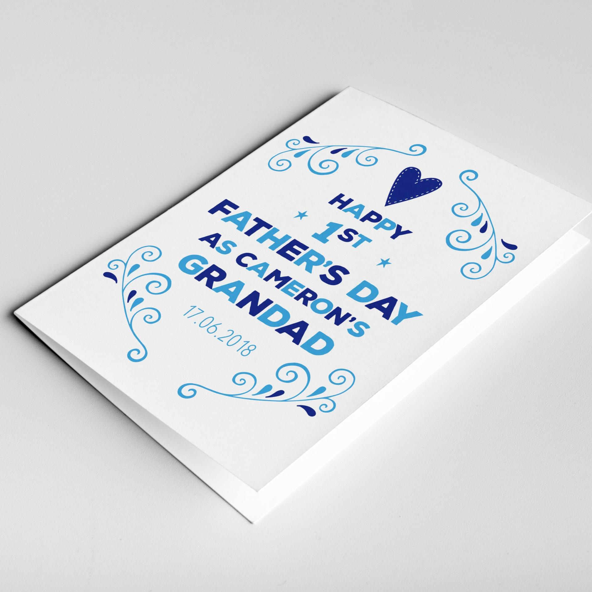 First Father's Day Grandad Card, Grandad Father's Day Card, Grandpa Father's Day, 1st Father's Day Grandad, Father's Day Gift for Grandpa