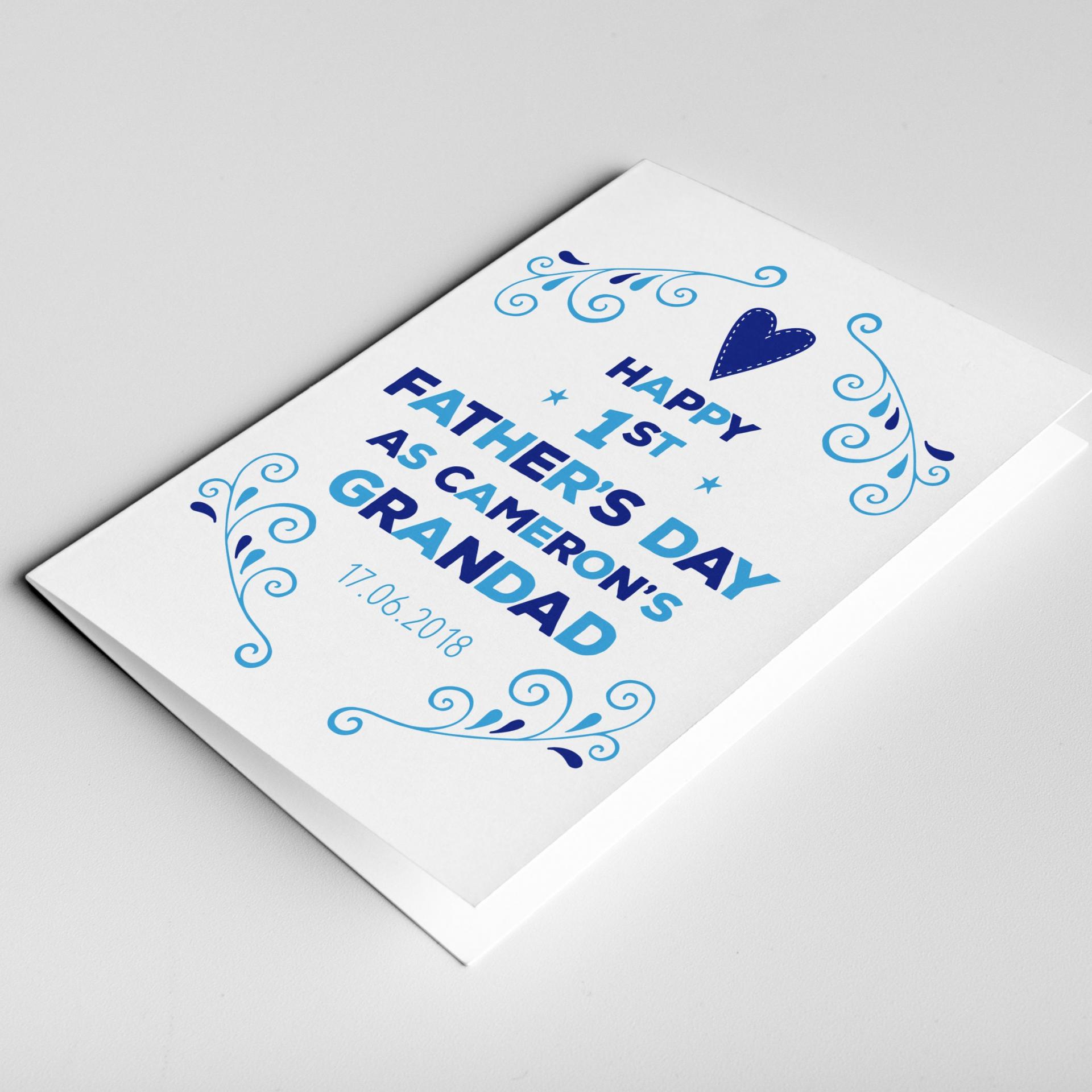 First Father&#39;s Day Grandad Card, Grandad Father&#39;s Day Card, Grandpa Father&#39;s Day, 1st Father&#39;s Day Grandad, Father&#39;s Day Gift for Grandpa