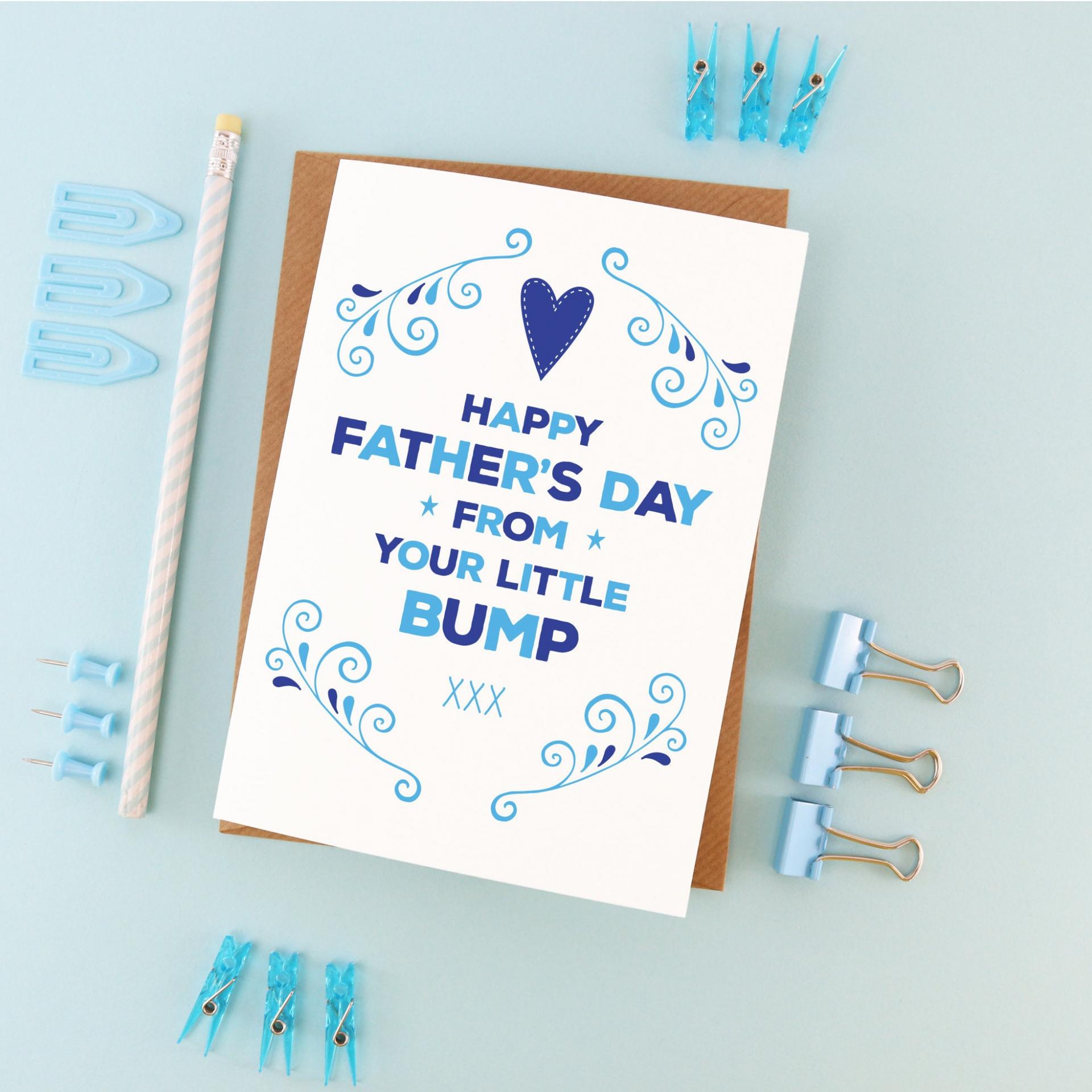 Father's Day From The Bump Card, Pregnant Father's Day Card, Card for Husband, Pregnant Father's Day Gift, Expectant Dad Card, New Dad Card