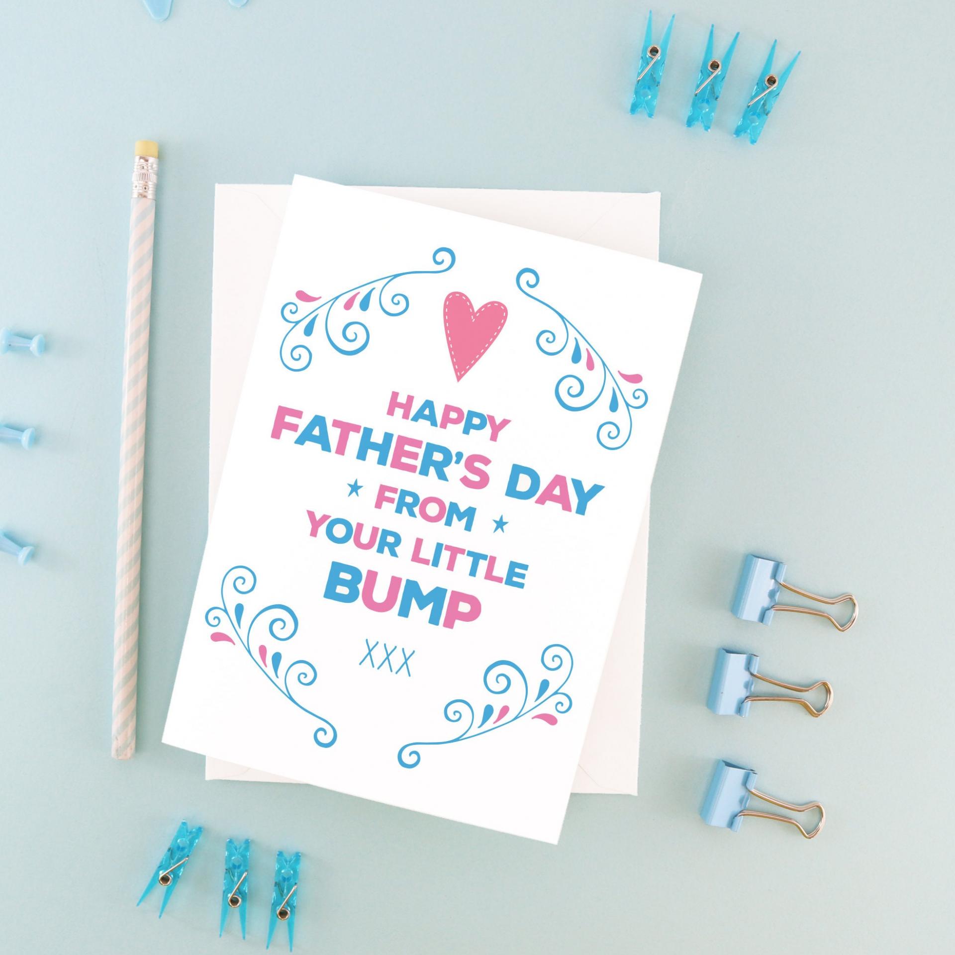 Printable Father&#39;s Day Card From The Bump, Father&#39;s Day Card Printable Download, Daddy To Be Card, Expectant Dad Printable, Card for Husband