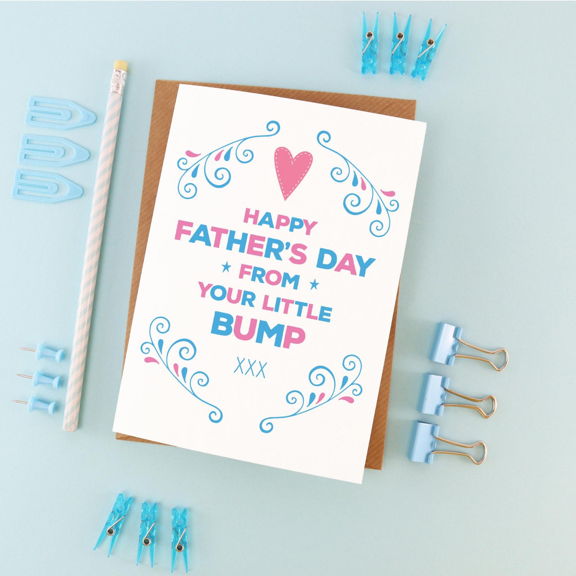 Printable Father&#39;s Day Card From The Bump, Father&#39;s Day Card Printable Download, Daddy To Be Card, Expectant Dad Printable, Card for Husband