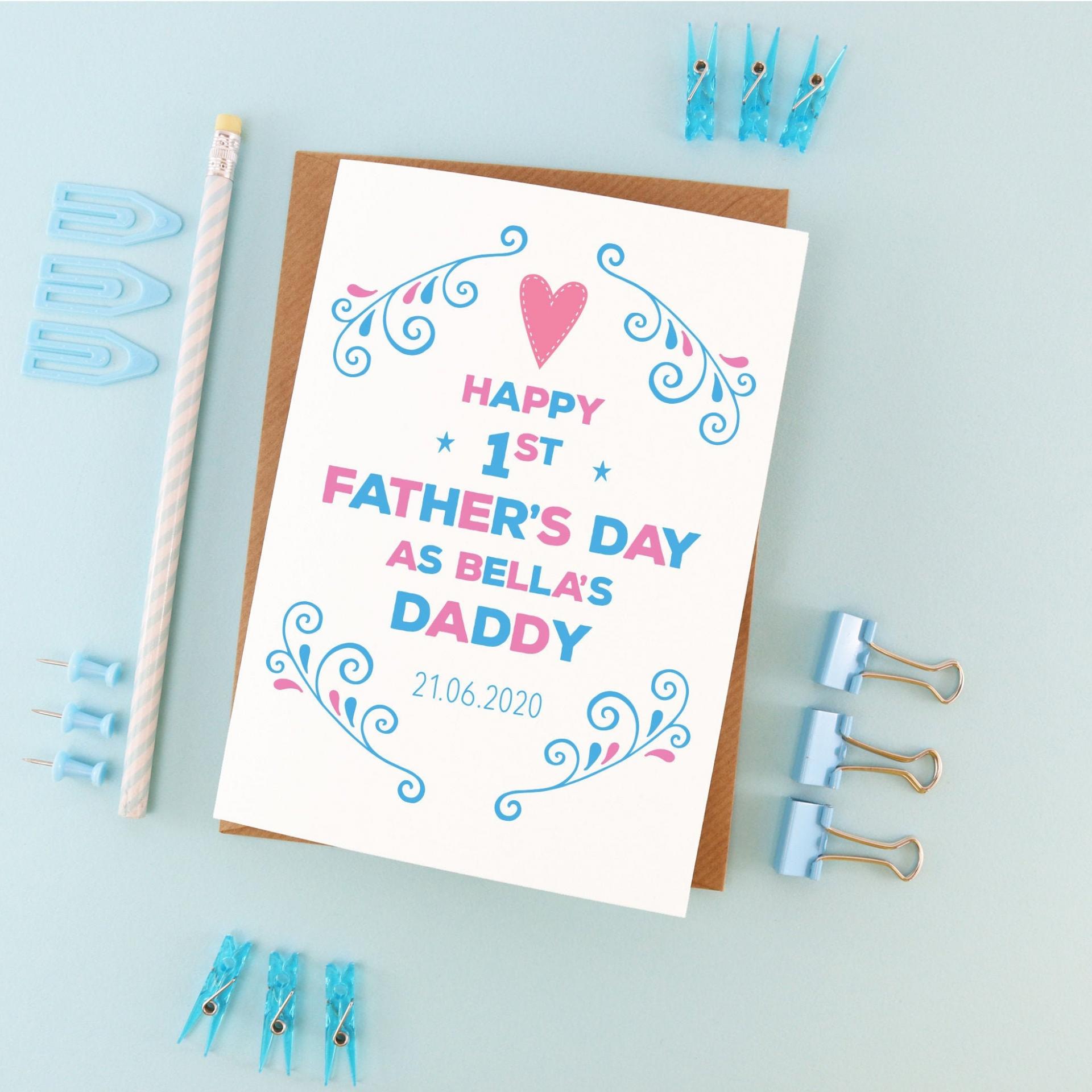 First Father's day card for husband, First Father's Day Gift, New Dad, First Father's Day Baby, 1st Father's Day Card, 1st Father's Day Gift