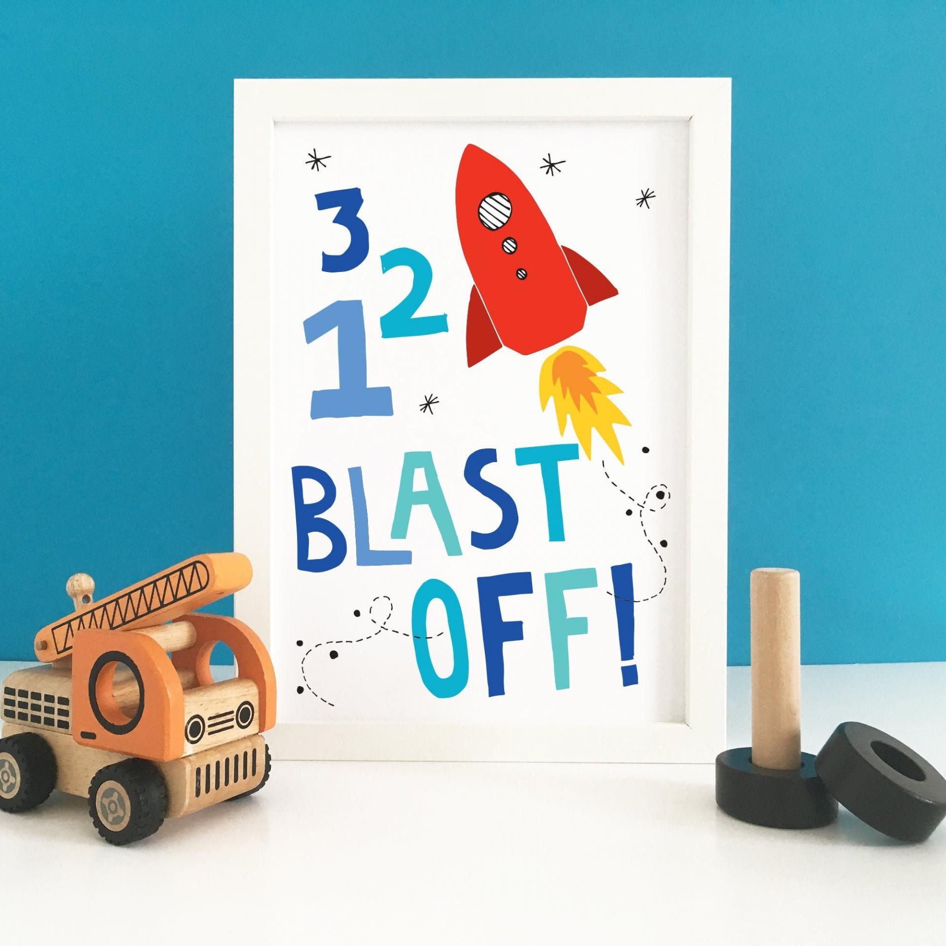 Rocket print, rocket kids print, rocket kids room, rocket kids wall art, space rocket print, kids wall art, space bedroom art, space theme