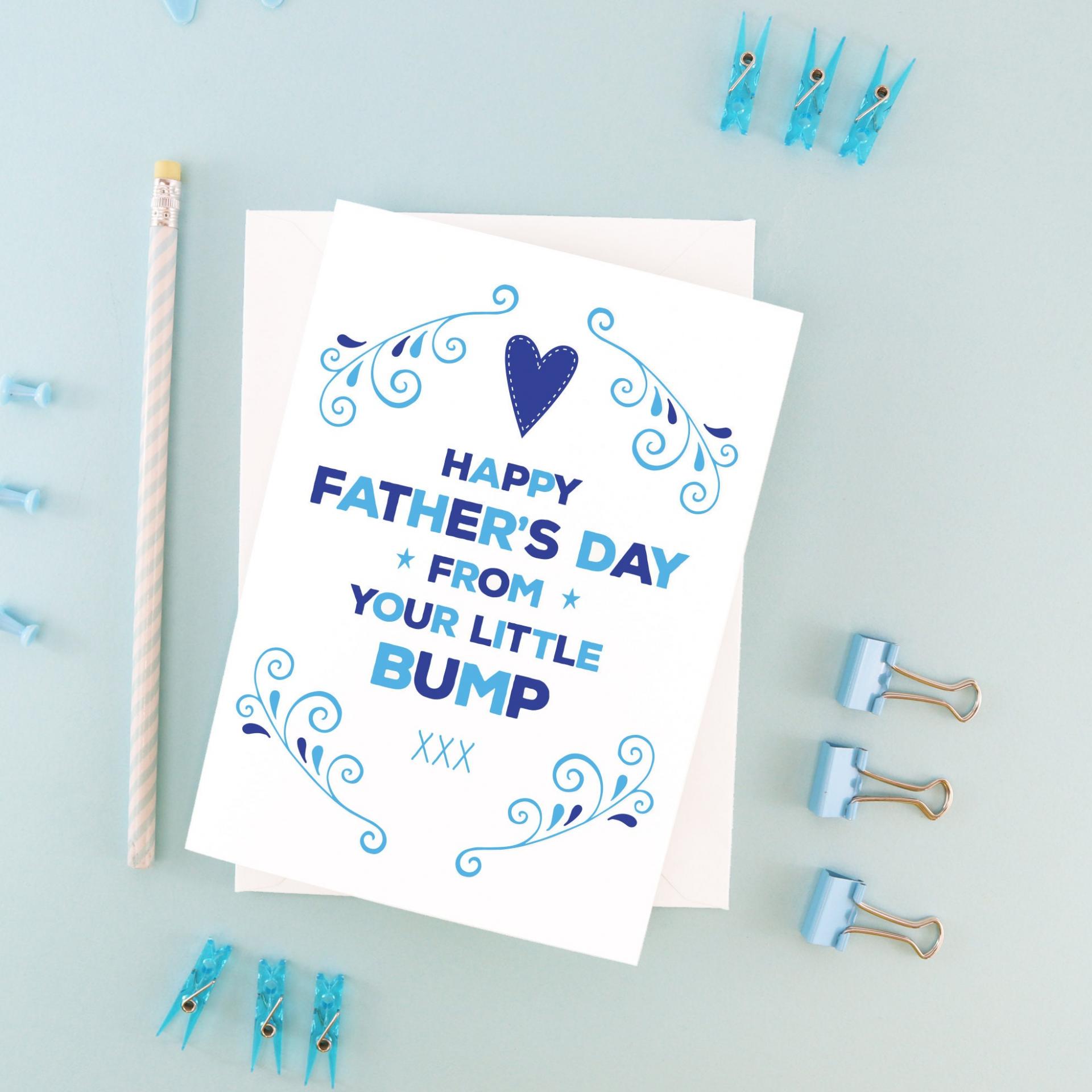 Printable Father's Day Card From The Bump, Father's Day Card Printable Download, Daddy To Be Card, Expectant Dad Printable, Card for Husband