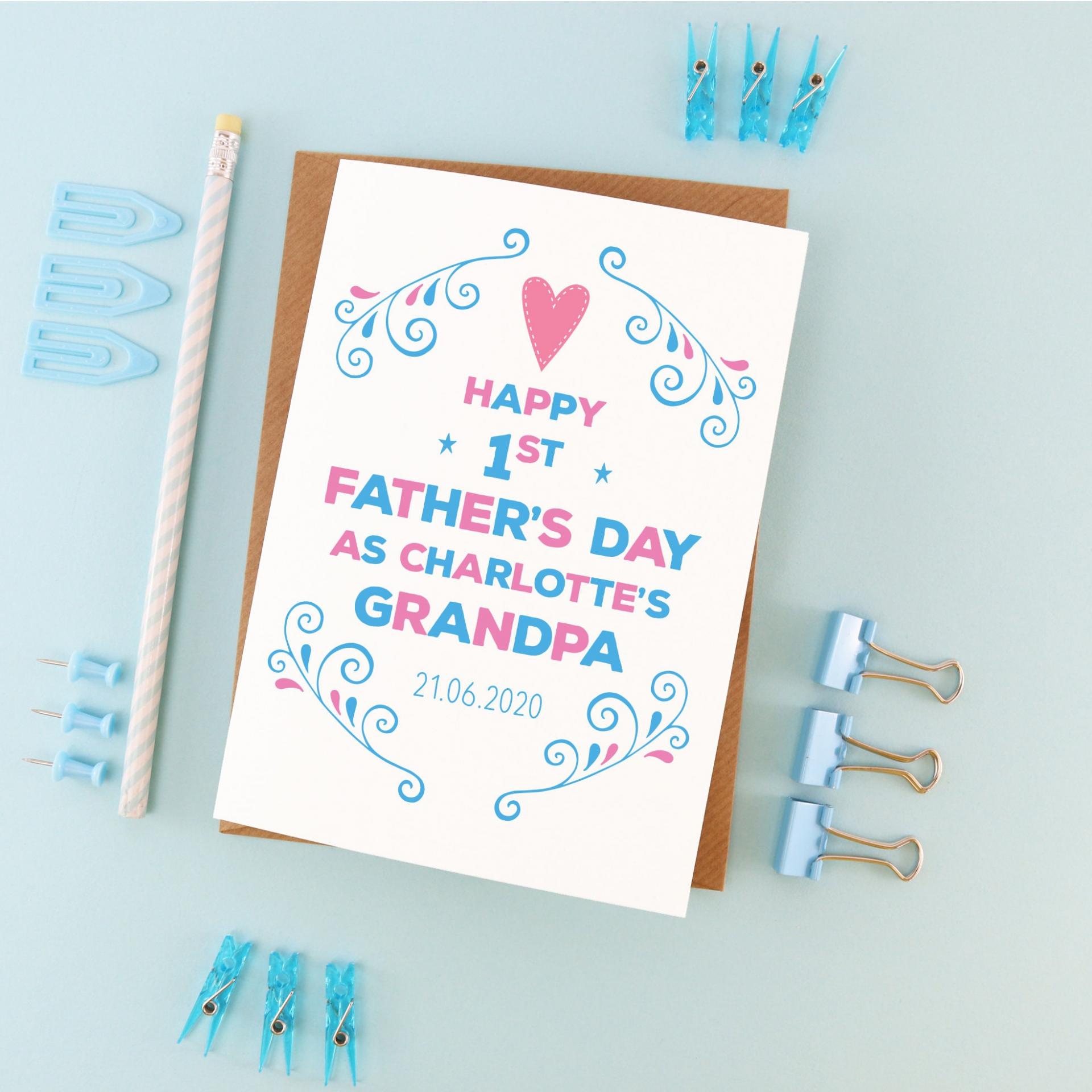 First Father's Day Grandad Card, Grandad Father's Day Card, Grandpa Father's Day, 1st Father's Day Grandad, Father's Day Gift for Grandpa