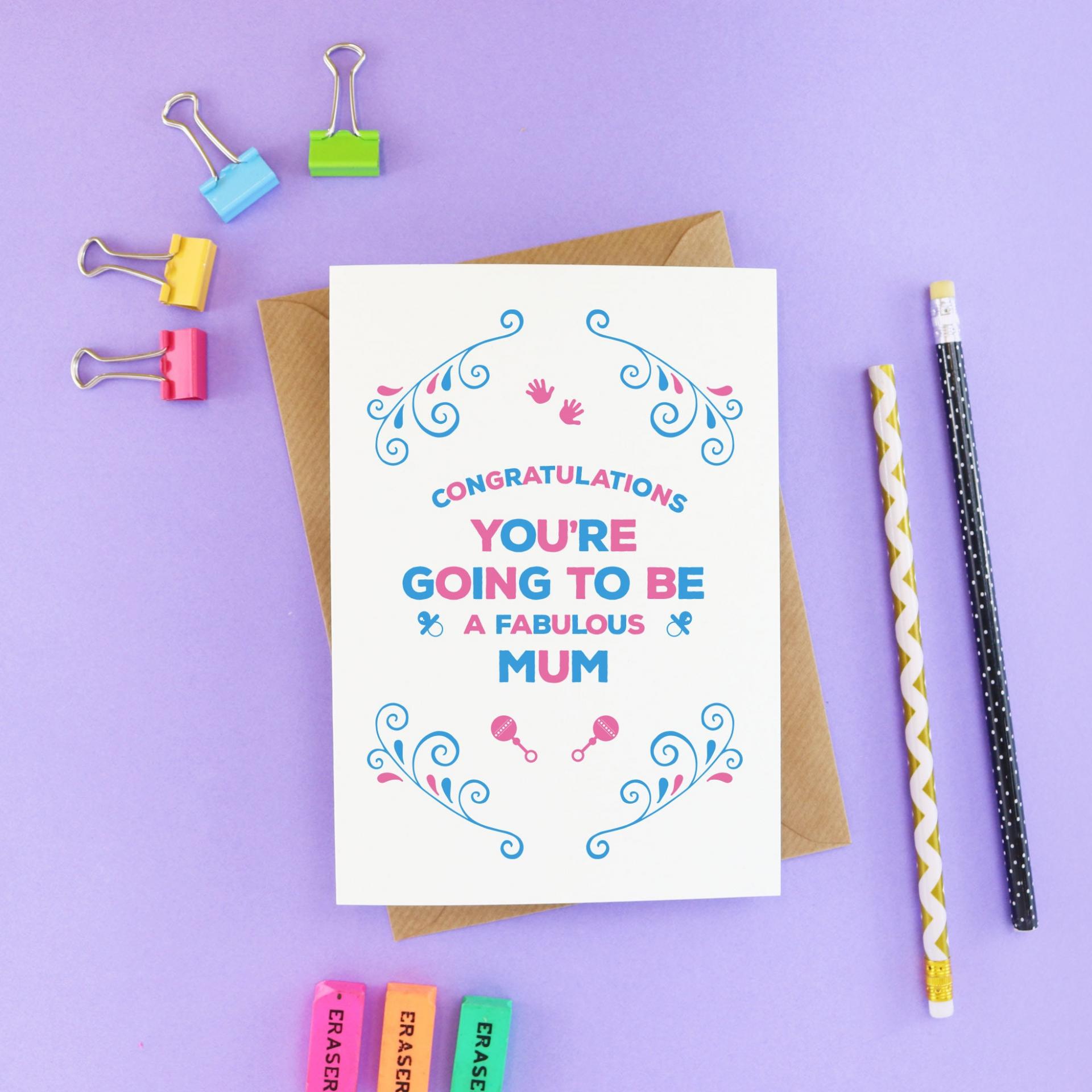 A special mummy to be card, Pregnancy Card for expecting mum, You&#39;re going to be a Mum Card, Mum to be, Baby on the way, Baby Shower Card