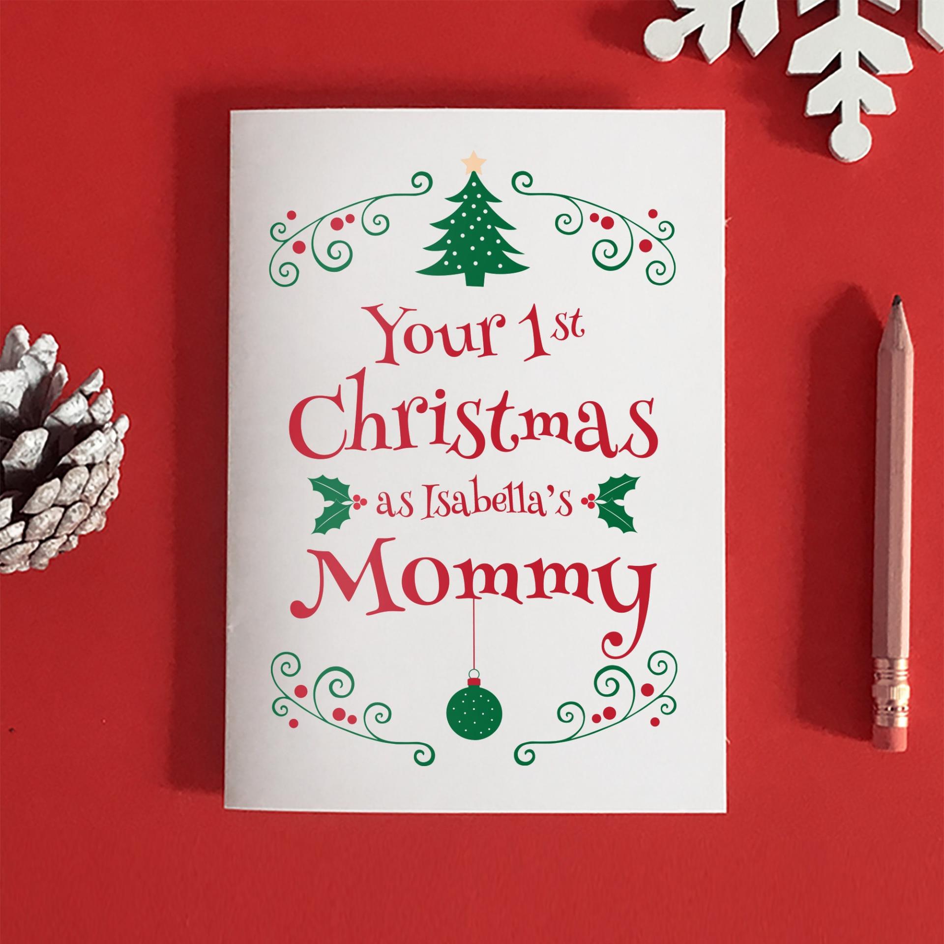 Mummy&#39;s 1st Christmas Card, Mum Christmas Gift, First Christmas, Baby 1st Christmas, New Mum Christmas Card, Card for Mum, Mum gift