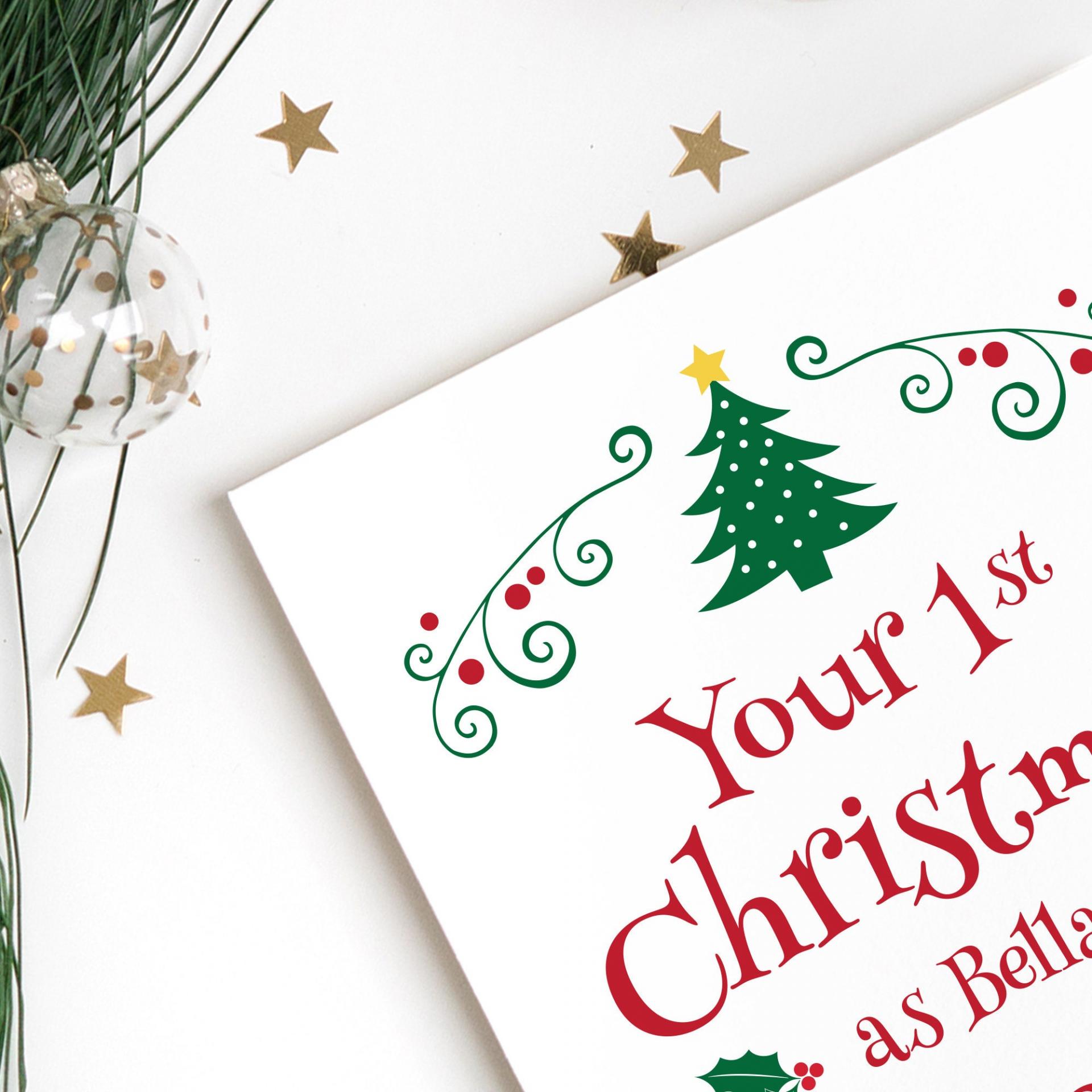 Daddy's 1st Christmas Card, Daddy Christmas Gift, Baby First Christmas, Baby 1st Christmas, New Dad Christmas Card, Card for Daddy, Dad gift