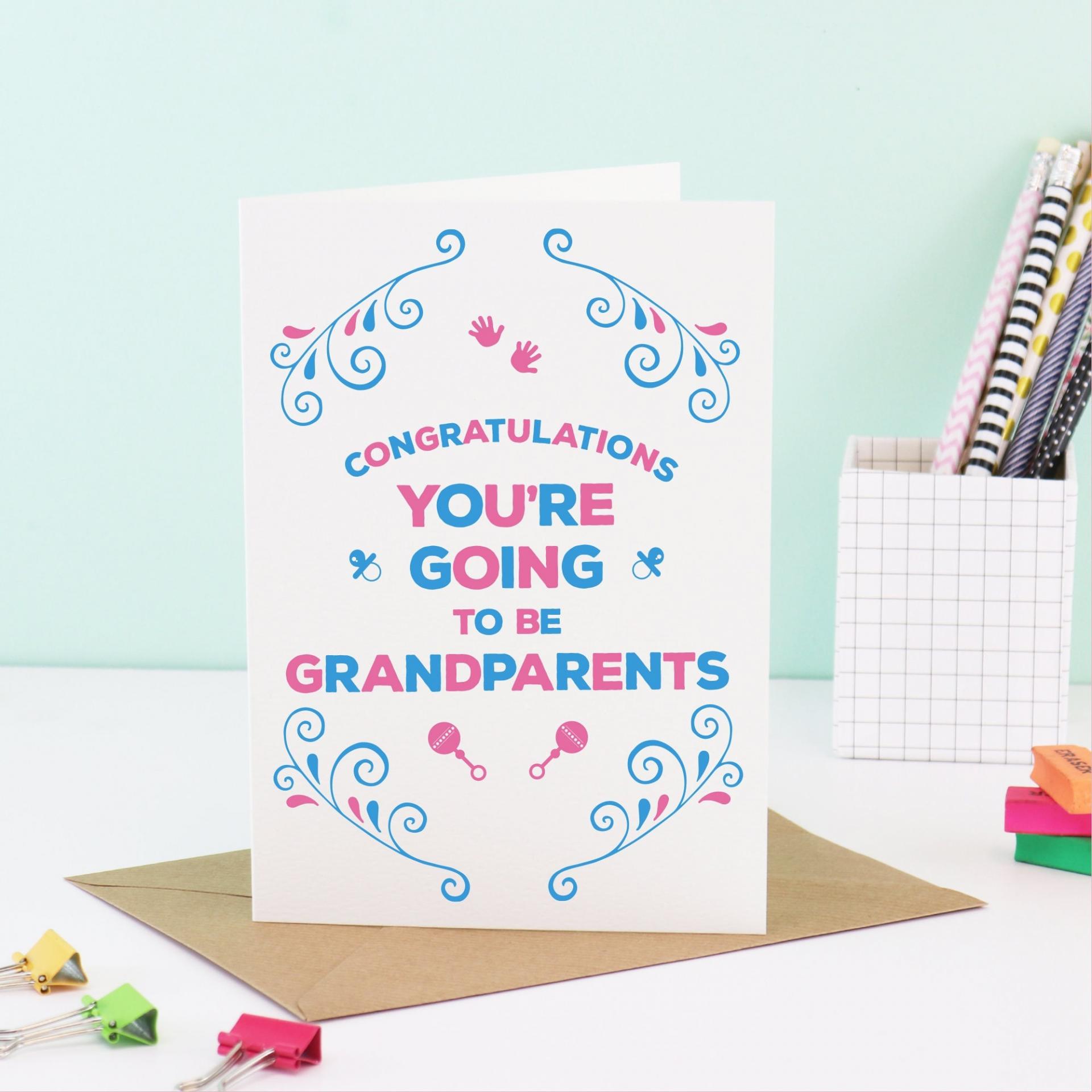 You're going to be Grandparents Card - Great Grandparents, Pregnancy Reveal to Grandparents, Pregnancy Announcement Grandparents, Expecting