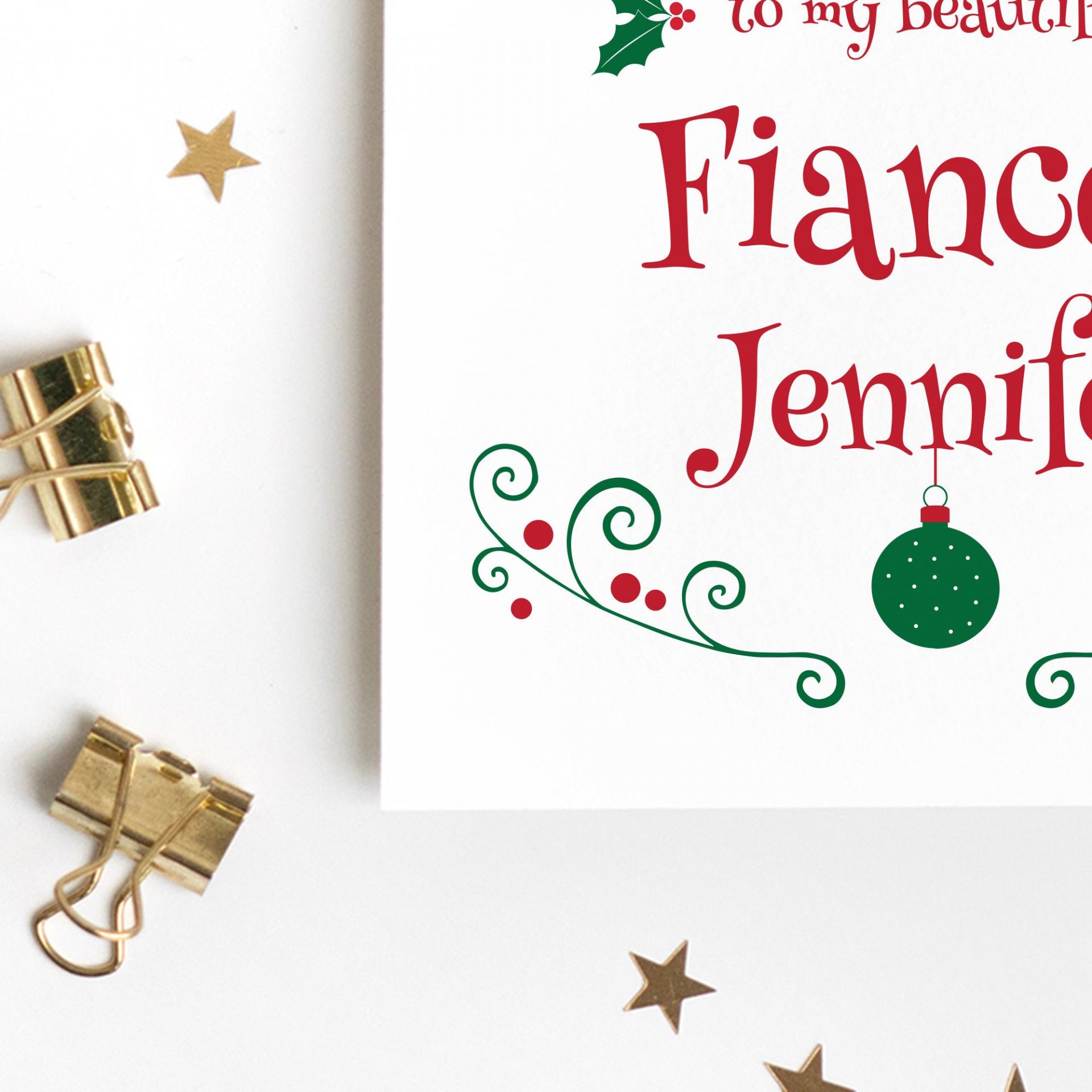 Fiancee Christmas Card, Gift For Fiancee, Christmas Love Card, Romantic Christmas, Christmas Fiancee Card, Fiancee Xmas Card, Fiancee Gift