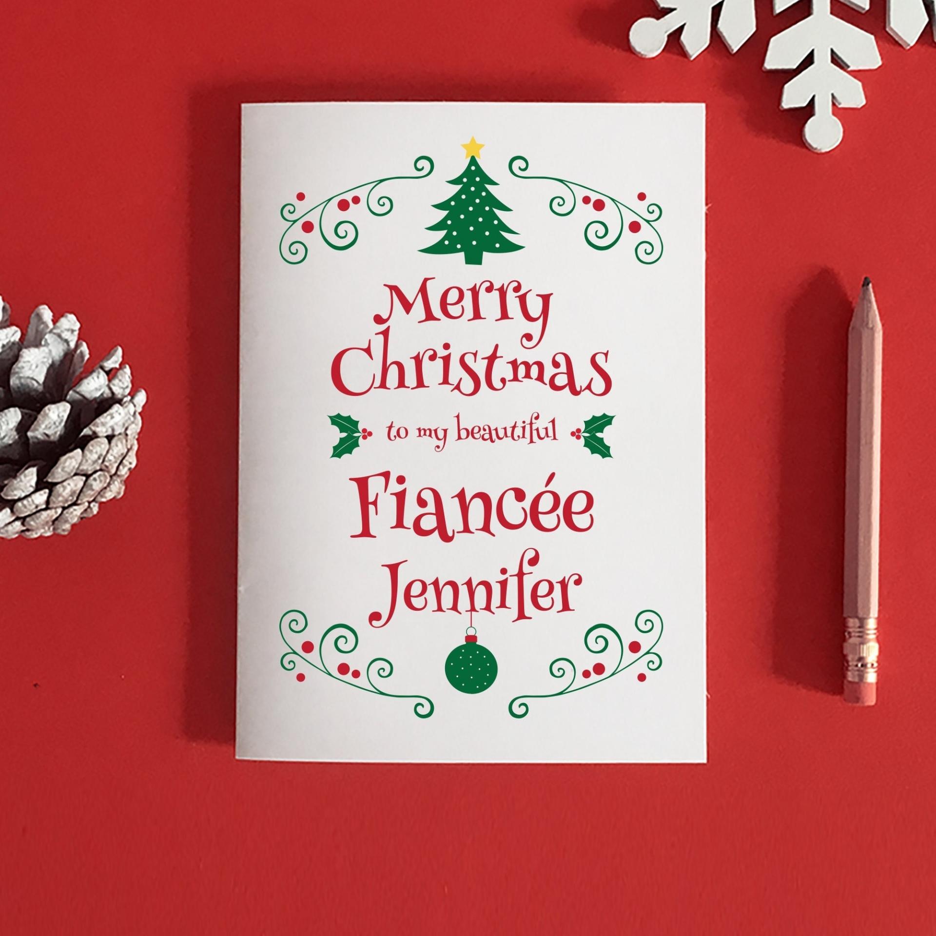 Fiancee Christmas Card, Gift For Fiancee, Christmas Love Card, Romantic Christmas, Christmas Fiancee Card, Fiancee Xmas Card, Fiancee Gift