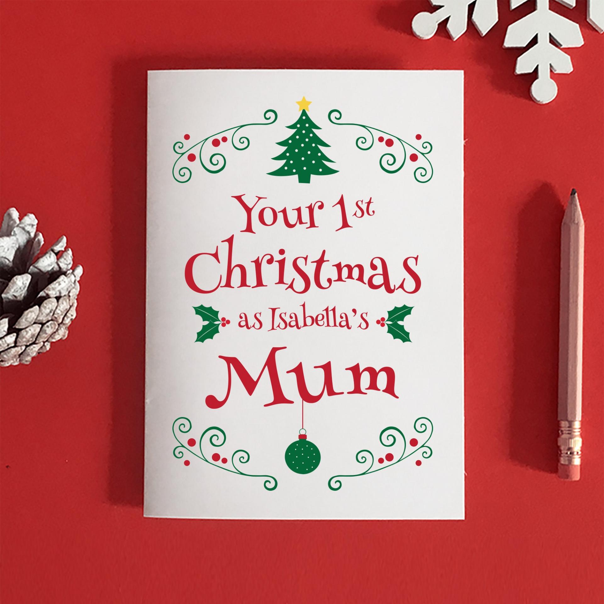 Mummy's 1st Christmas Card, Mum Christmas Gift, First Christmas, Baby 1st Christmas, New Mum Christmas Card, Card for Mum, Mum gift