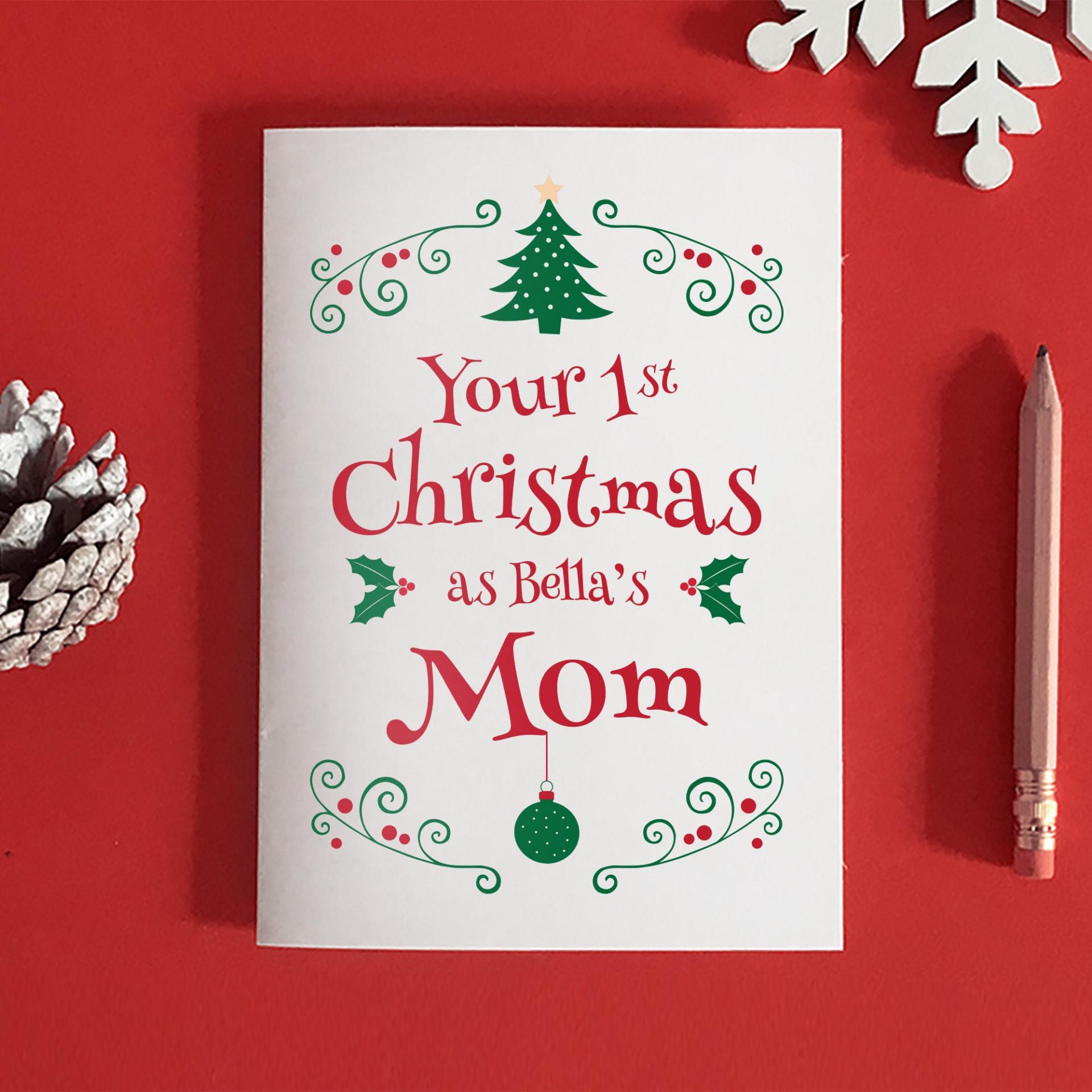 Mummy&#39;s 1st Christmas Card, Mum Christmas Gift, First Christmas, Baby 1st Christmas, New Mum Christmas Card, Card for Mum, Mum gift