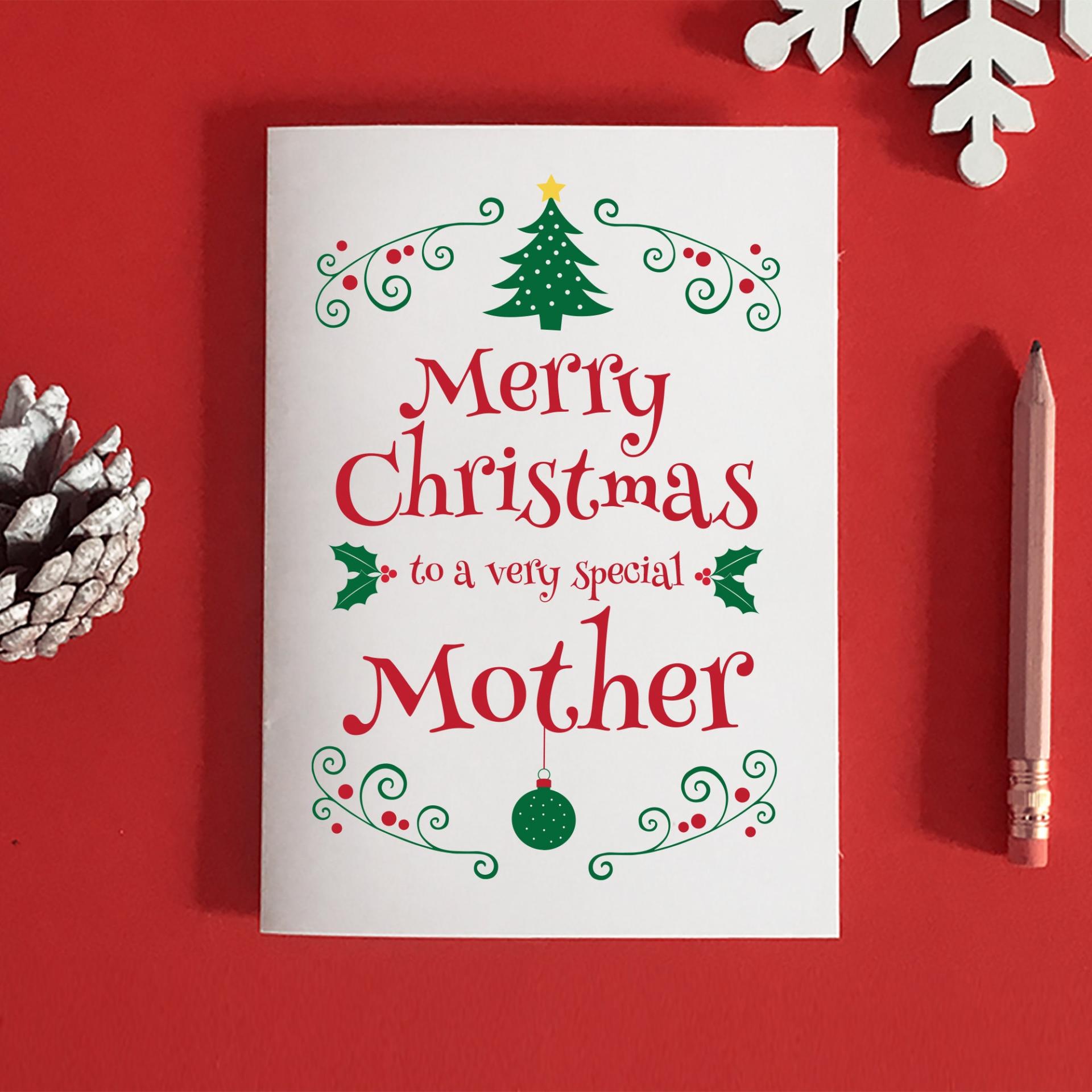 Mother Christmas Card, Mom Christmas Gift For Mother, Mother Card, Mother in Law Gift, Christmas Mother Card, Mother Present, Mommy Card