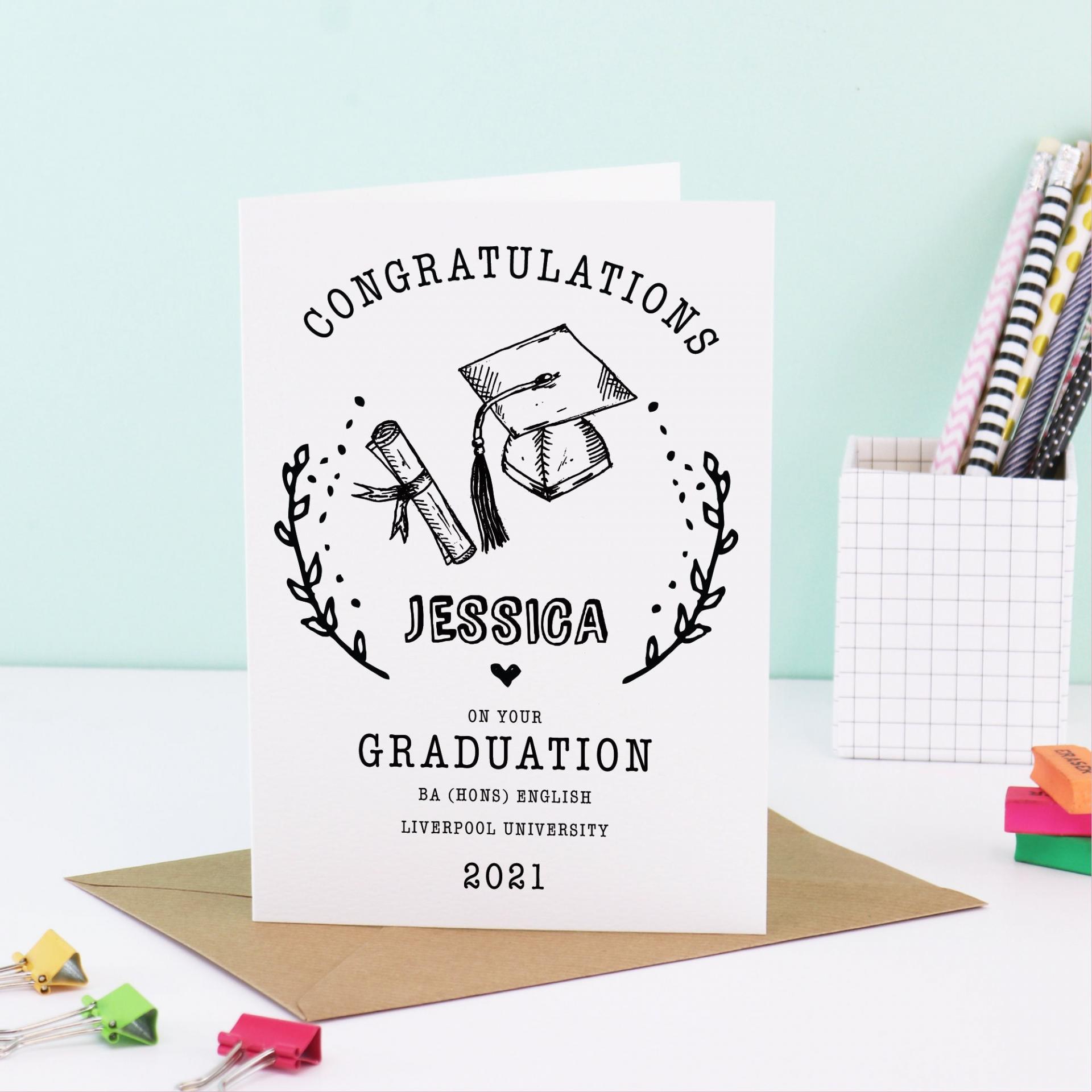 Graduation Card, Graduation Card Masters, University Graduate, Congratulations Card, Graduation Gift, Exam Card, Graduate Card, Degree Card