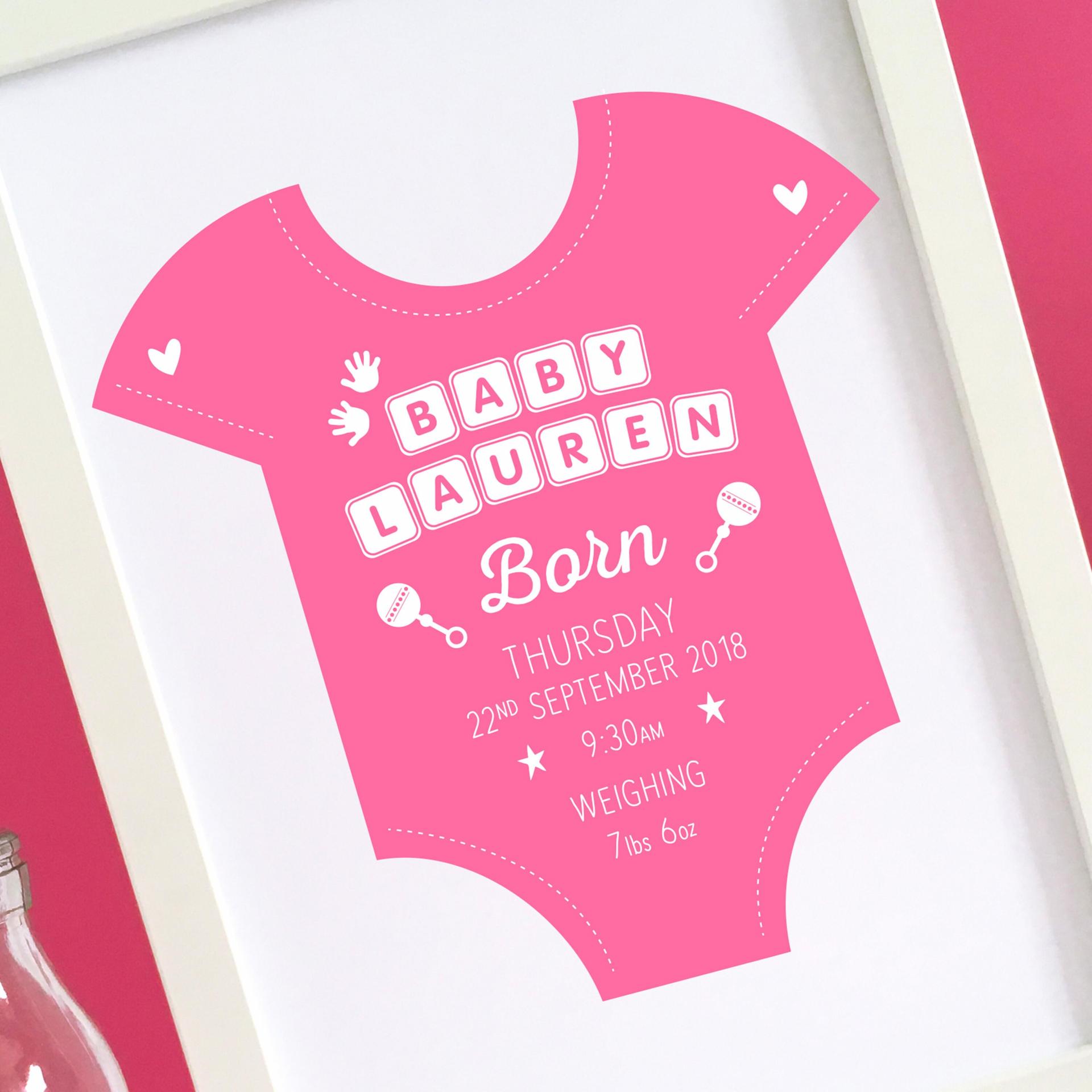 New baby print, Baby girl Birth print, Birth Details Print, New Baby Gift, Baby Birth Chart, Birth Poster, Newborn Birth Print, Birth Stats