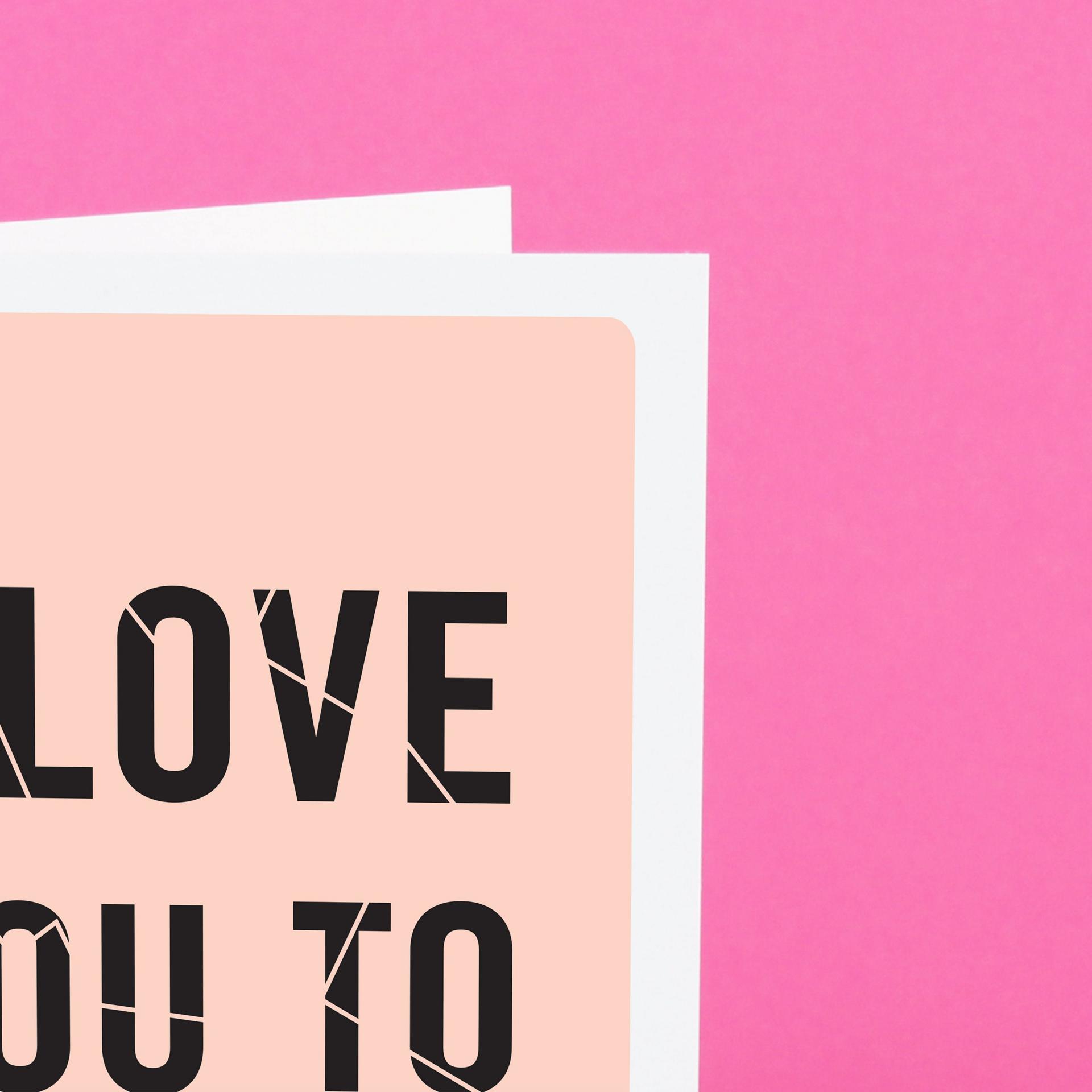 I Love You Card, I Love You To Pieces, Cute Anniversary card, romantic card, love cards, Valentine's Day, Romantic Birthday Card