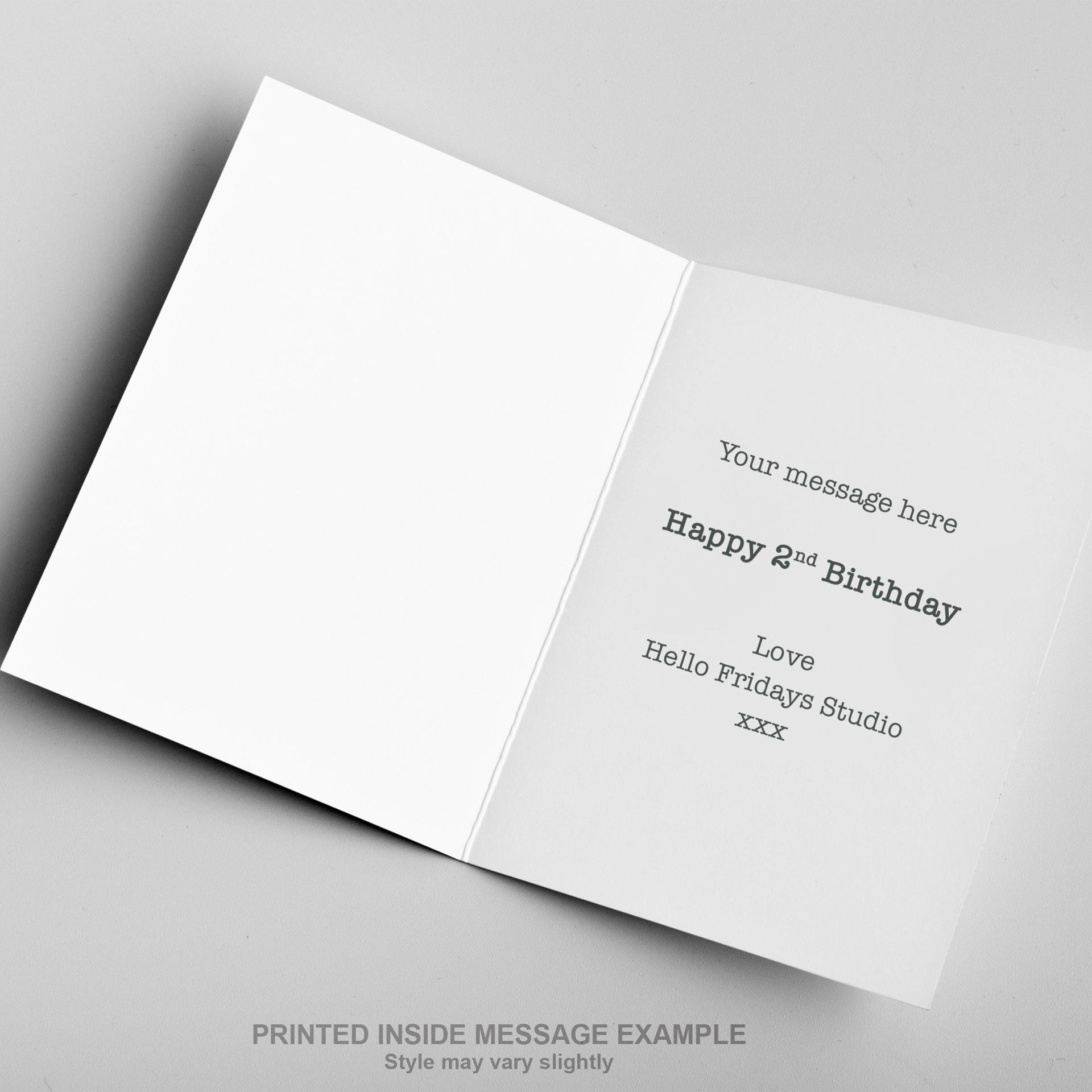 Tractor Birthday Card 2 Year old Boy, 2nd Birthday Card, Tractor 2nd Birthday, 2 Year Old Boy Birthday Card, Tractor Birthday Card for Son