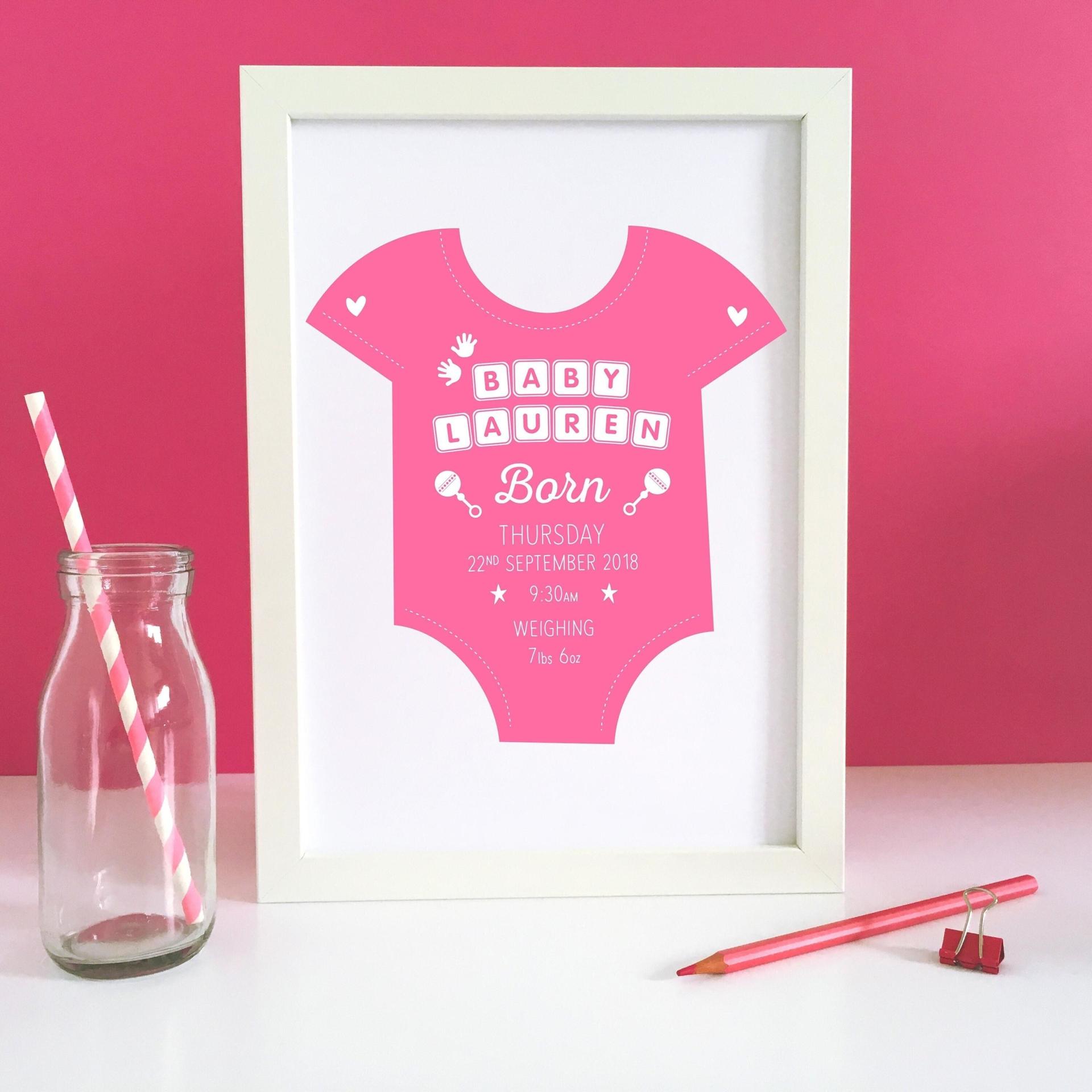 New baby gift - newborn nursery print