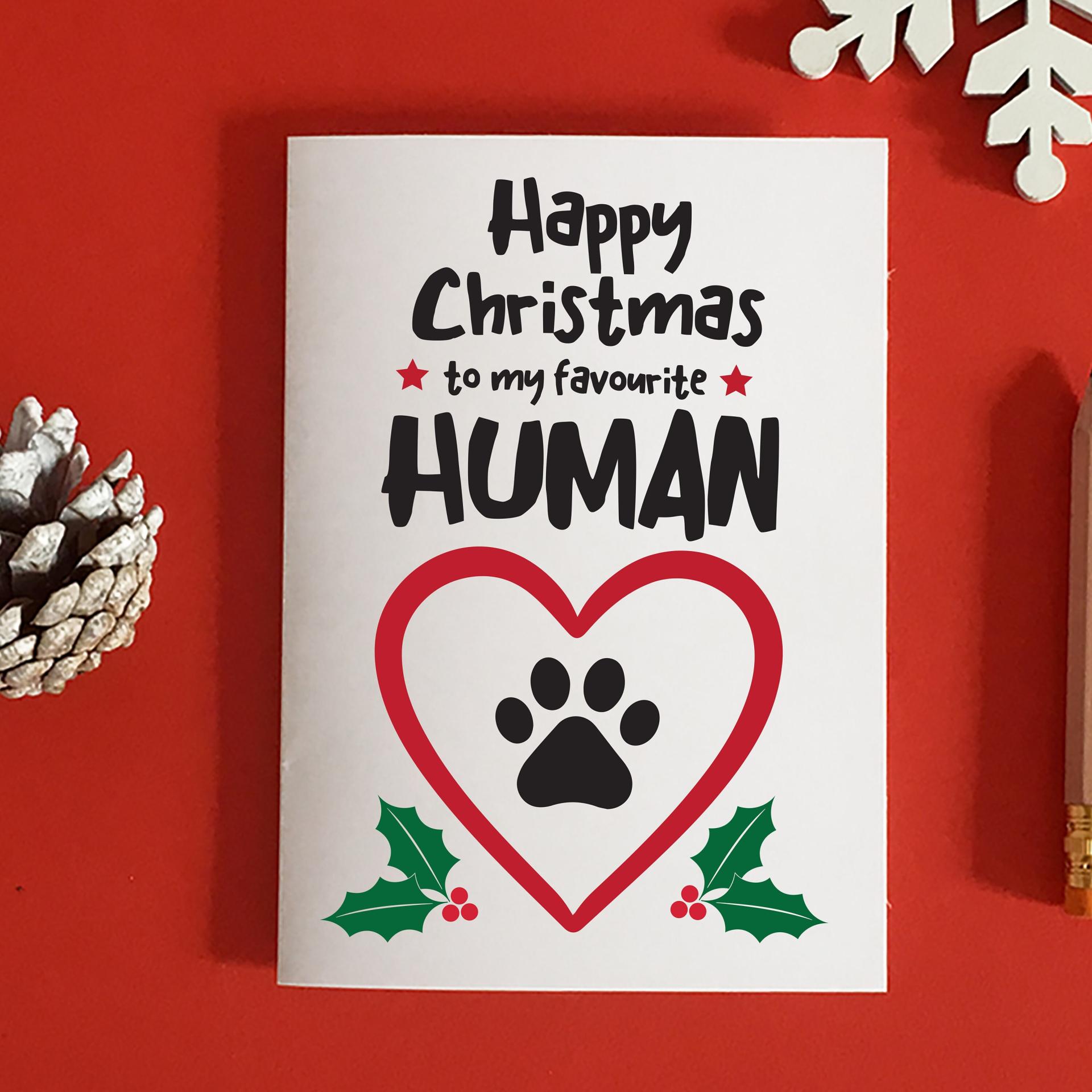 Pet Christmas Card, dog christmas card, cat christmas card, card from the dog, dog lover gift, cat lover gift, dog owner gift