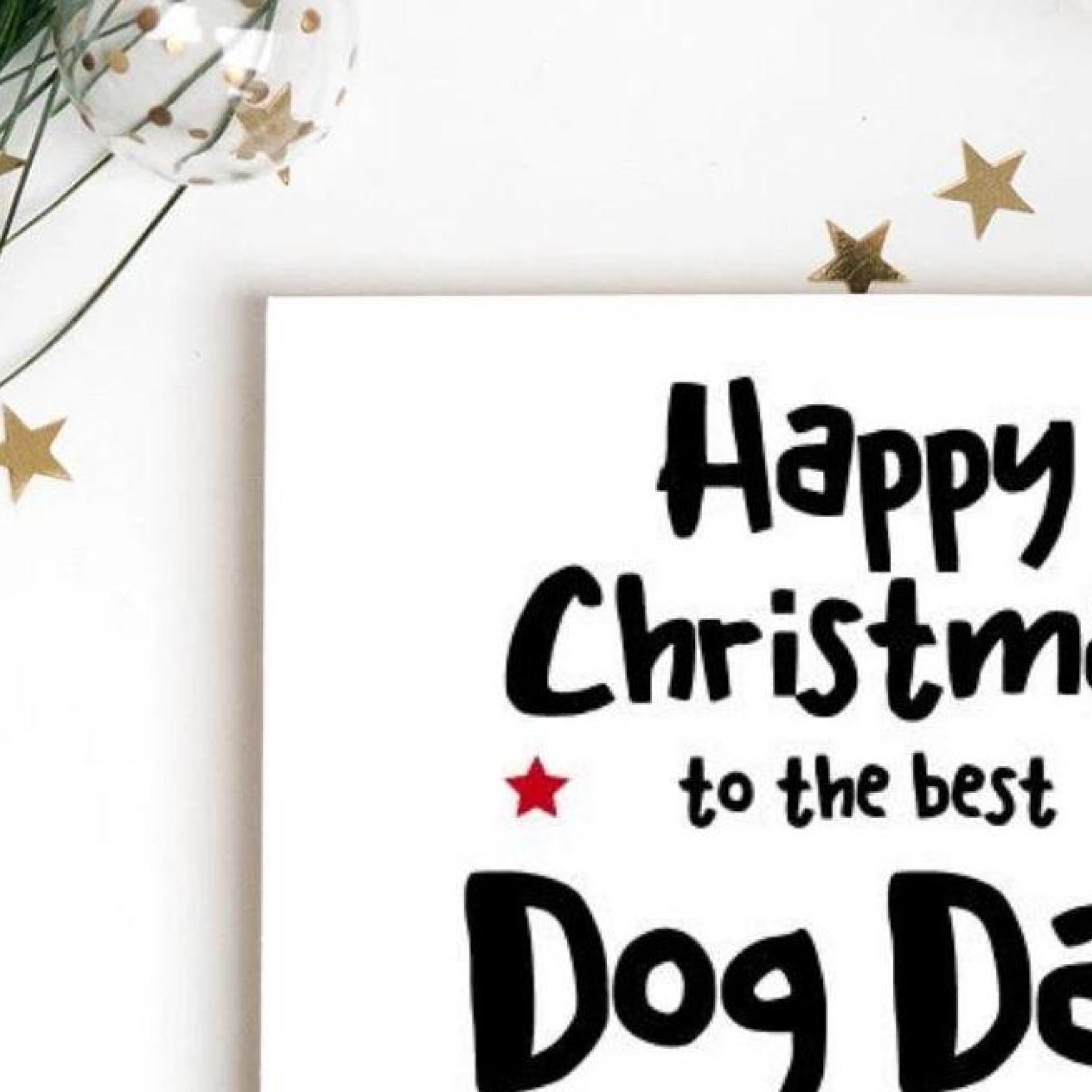 Dog Dad Christmas Card, Dog Dad Card, Dog dad gift, dog christmas card, Dog owner Christmas Gift For Dog lover, Pet Christmas card,