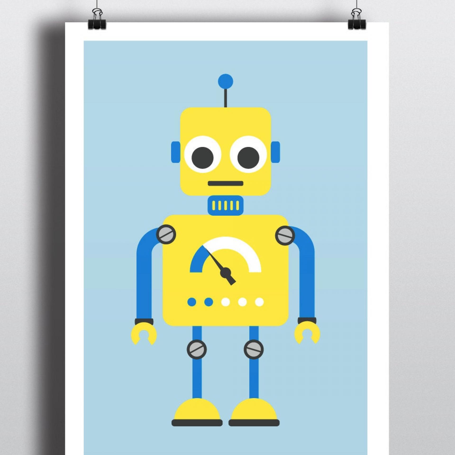 Robot Print, Robot poster kids print, Nursery Decor, Baby art, Nursery Wall Art, Kids Wall Art, Wall Decor, Kids Room