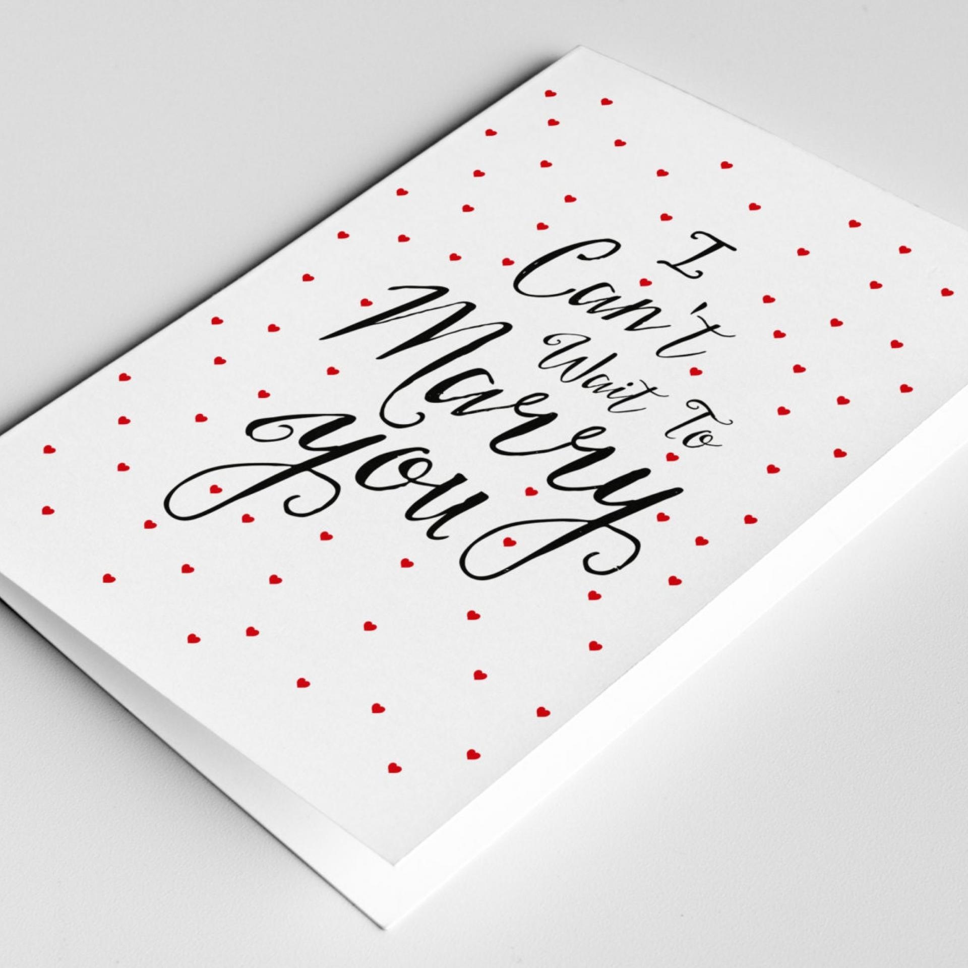 I Can&#39;t Wait to Marry You Card - Wedding Card for Bride or Groom - Wedding Day Card - Love Hearts - Romantic Cards - Getting Married
