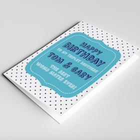 Triplet Brother Birthday Card, Triplet Brother Card, Triplet Birthday Card, Womb Mates Card, Triplets Card, Funny Triplet Card, For Triplets