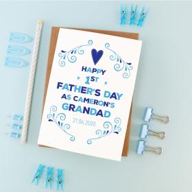 First Father&#39;s Day Grandad Card, Grandad Father&#39;s Day Card, Grandpa Father&#39;s Day, 1st Father&#39;s Day Grandad, Father&#39;s Day Gift for Grandpa