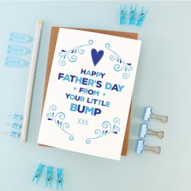 Printable Father&#39;s Day Card From The Bump, Father&#39;s Day Card Printable Download, Daddy To Be Card, Expectant Dad Printable, Card for Husband