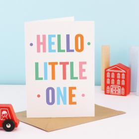 New Baby Card, Welcome to the world card, Hello baby card, New born baby card, Hello little one, New baby gift, Baby girl card, Baby boy