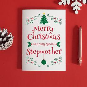 Stepmother Christmas Card, Stepmom Christmas Gift For Stepmother, Stepmum, Stepmother Card, Stepmom Gift, Christmas Stepmom Card, Xmas Card