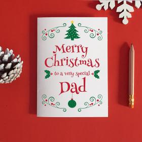 Dad Christmas Card, Dad Christmas Gift For Father, Dad Card, Father in Law Gift, Christmas Dad Card, Dad Present, Daddy Card