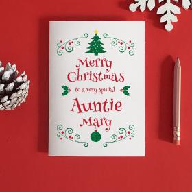 Auntie Christmas Card, Auntie Christmas Gift For Aunty, Auntie Card, Christmas Aunty Card, Christmas Card for Auntie, Card for Aunty