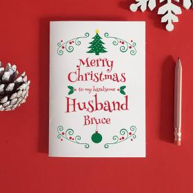 Husband Christmas Card, Christmas Gift For Husband, Romantic Christmas, Christmas Husband Card, Husband Xmas Card, Christmas Love Card
