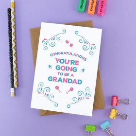 You&#39;re going to be a Grandfather Card - Grandpa Card Grandad, Expecting Card, Baby Card, Pregnancy Announce, Pregnancy Reveal, Pregnant Card