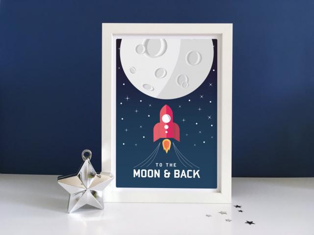 Kids space poster, kids space print, space nursery print, Space Wall Art, kids bedroom prints, boys rocket prints, kids bedroom wall art