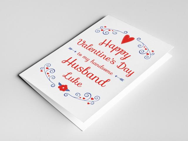 Husband Valentine&#39;s card, card for husband, husband gift, cards for him, husband Valentine&#39;s day, happy Valentines day card, husband love