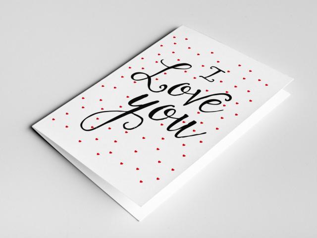I Love You Card - Valentine&#39;s Day - Wedding Anniversary Card - Relationship Card - Love Hearts