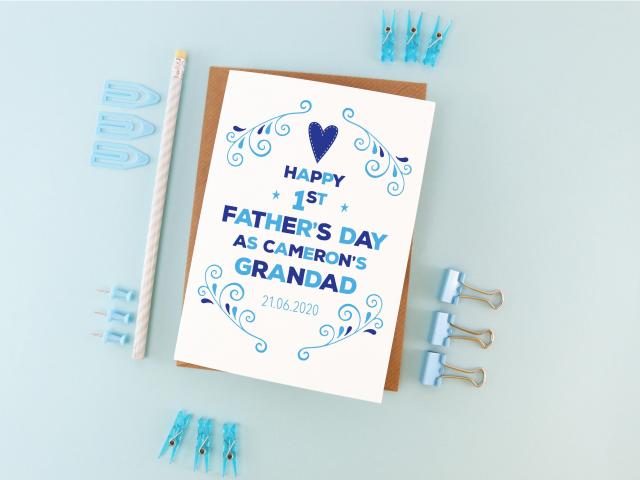 First Father&#39;s Day Grandad Card, Grandad Father&#39;s Day Card, Grandpa Father&#39;s Day, 1st Father&#39;s Day Grandad, Father&#39;s Day Gift for Grandpa