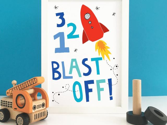 Rocket print, rocket kids print, rocket kids room, rocket kids wall art, space rocket print, kids wall art, space bedroom art, space theme